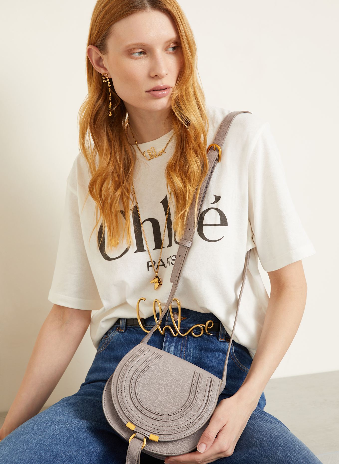Chloé Umhängetasche MARCIE: CASHMERE GREY