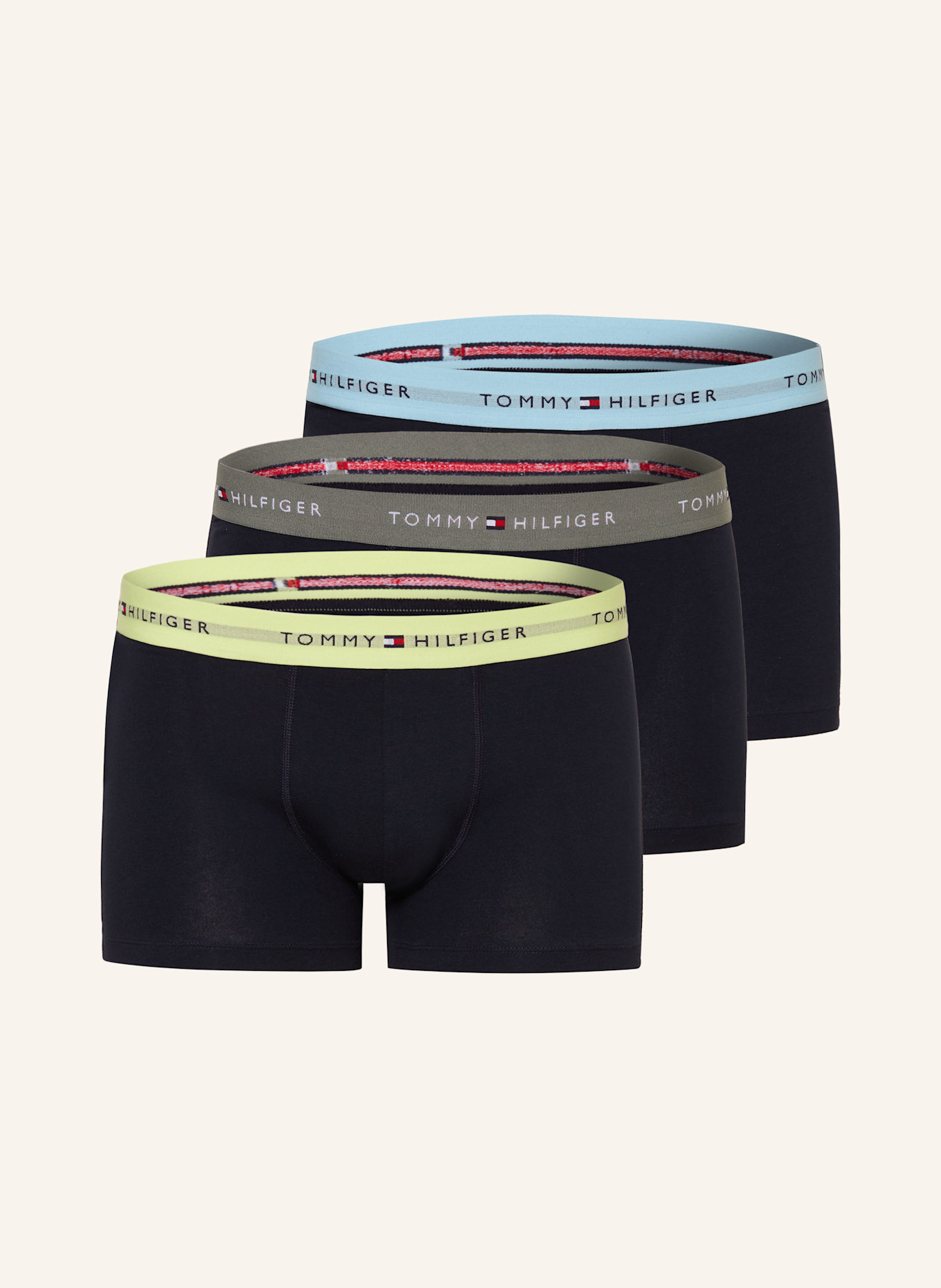 TOMMY HILFIGER Bokserki, 3 szt.: CZARNY