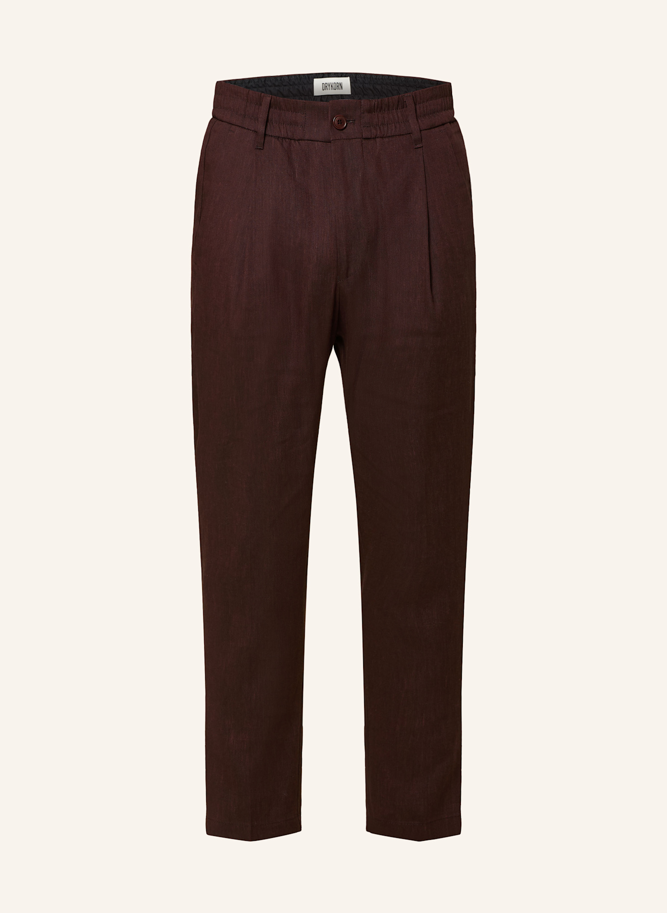 DRYKORN Anzughose CHASY Extra Slim Fit mit Leinen: DUNKELROT