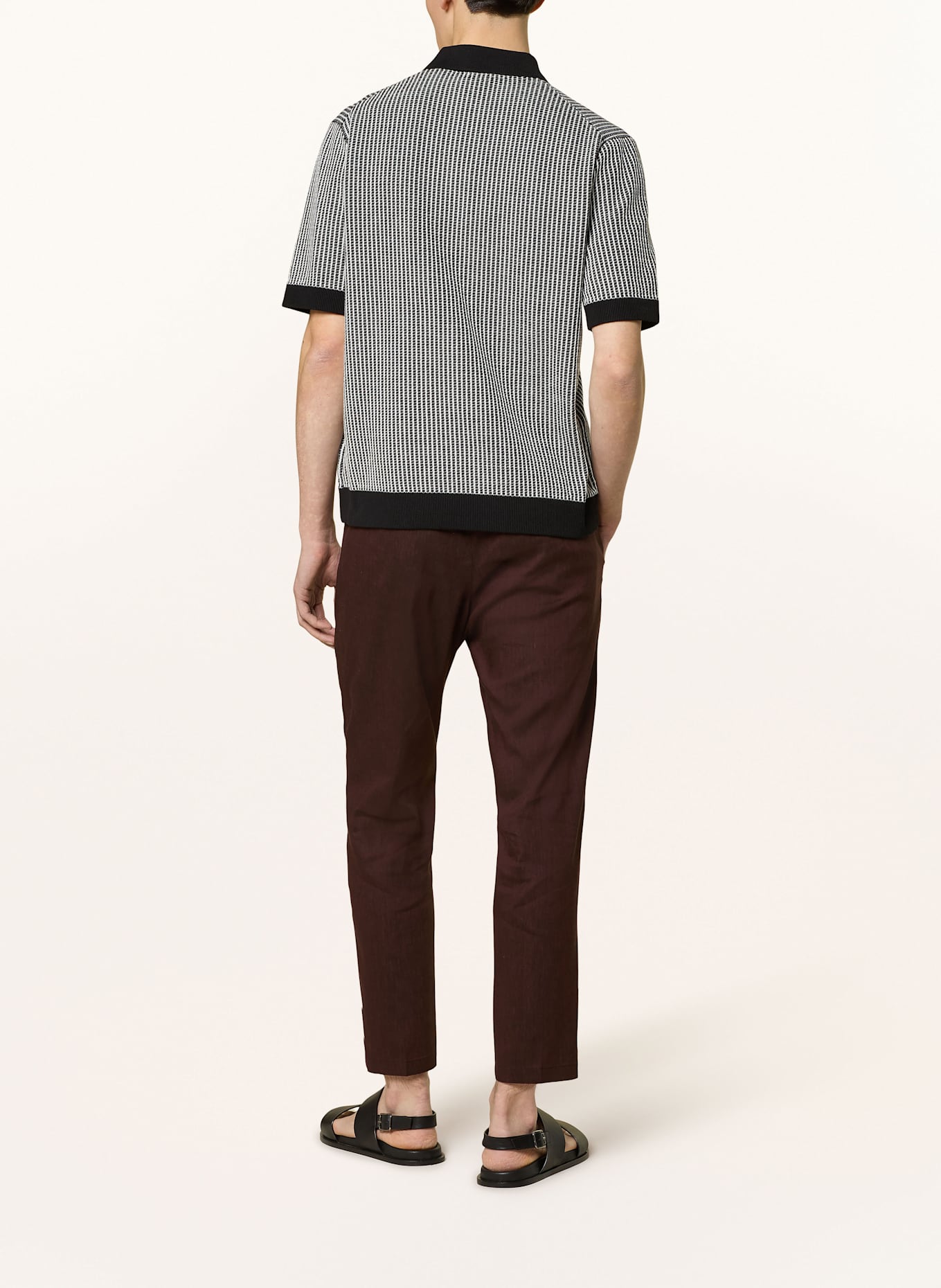 DRYKORN Anzughose CHASY Extra Slim Fit mit Leinen: DUNKELROT