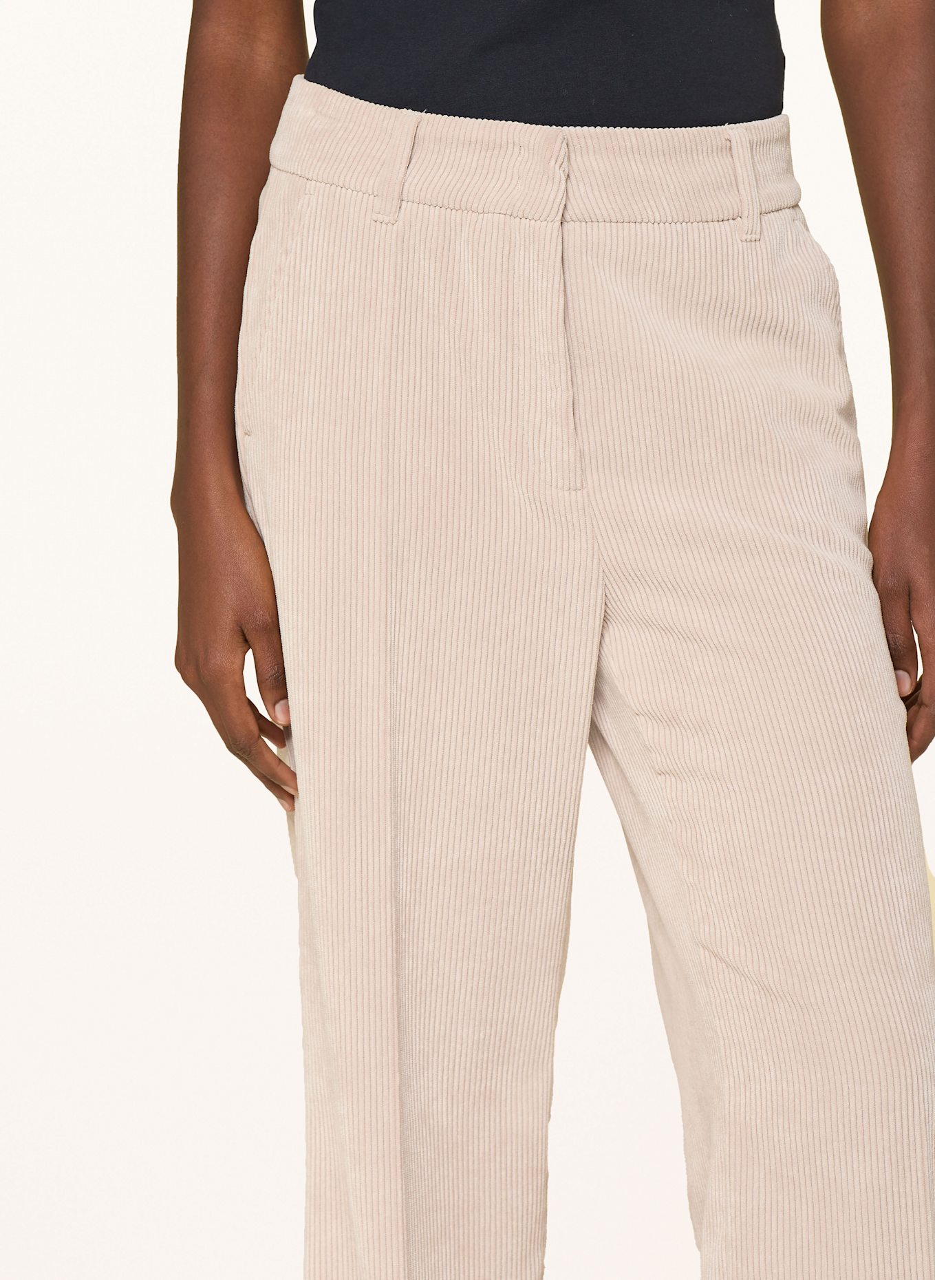 CAMBIO Marlenehose AMELIE aus Cord: CREME