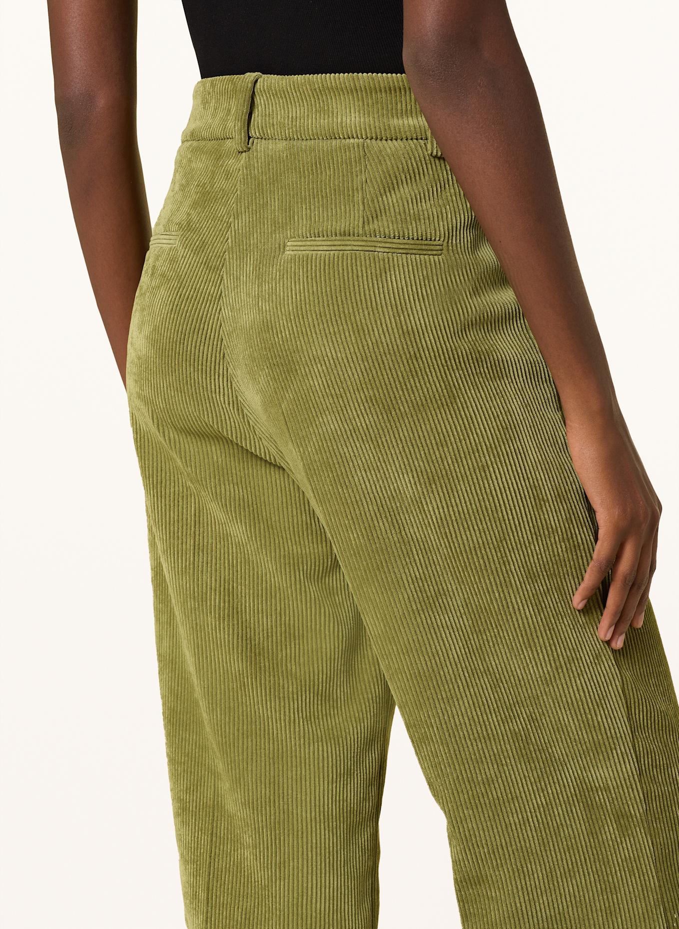 CAMBIO Marlenehose AMELIE aus Cord: GRÜN