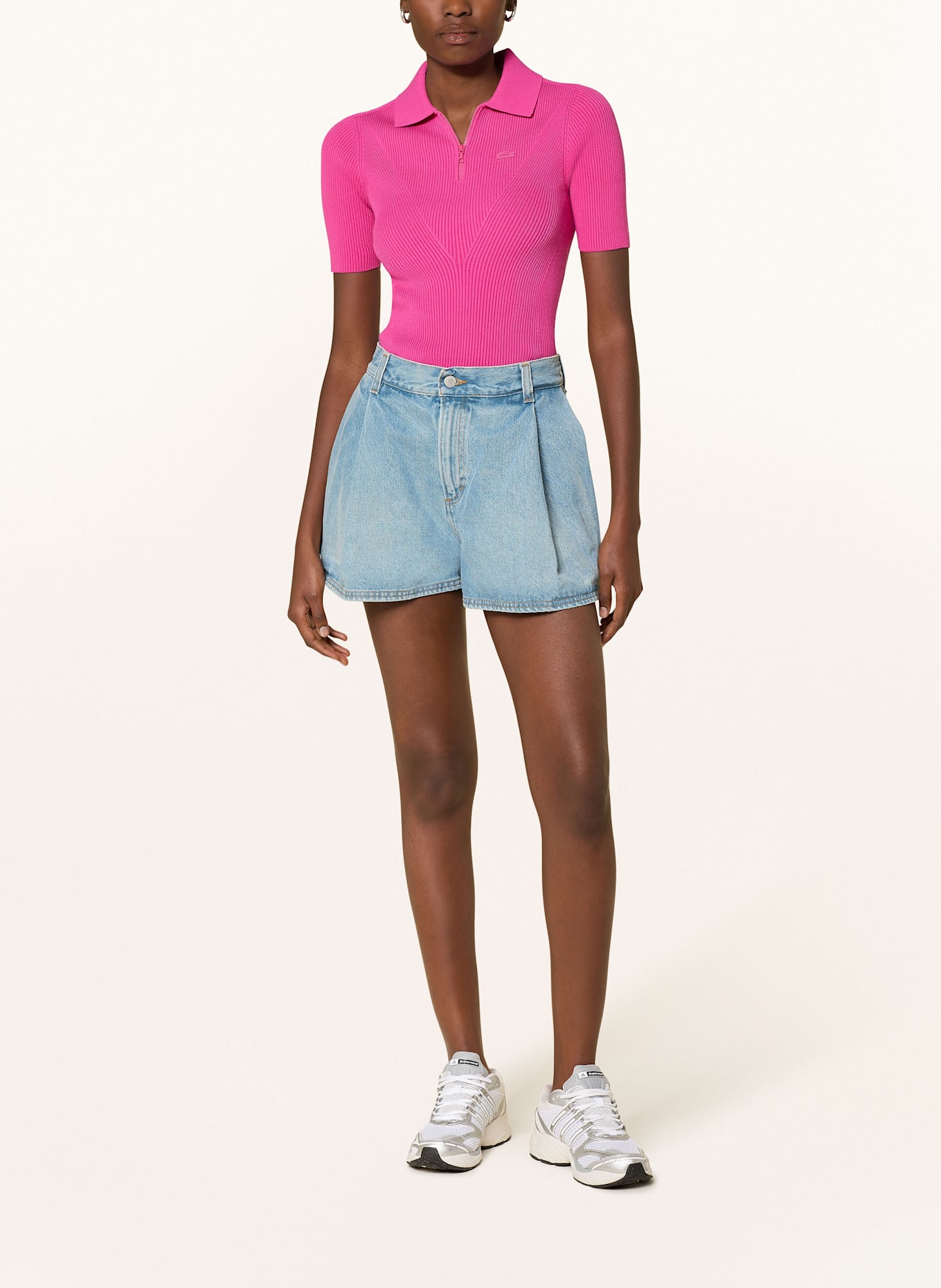 LACOSTE Strickshirt: FUCHSIA