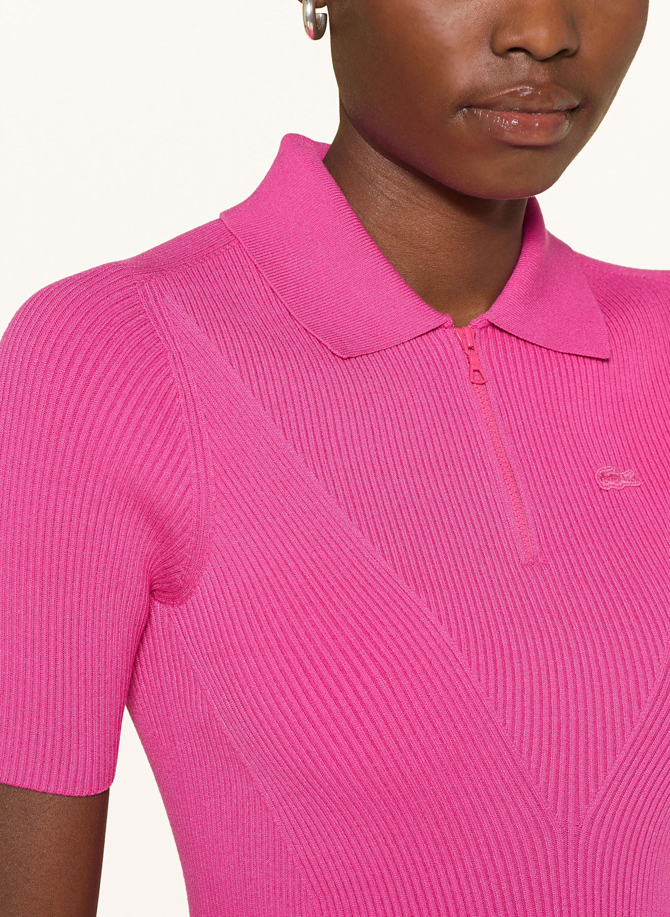 LACOSTE Strickshirt: FUCHSIA