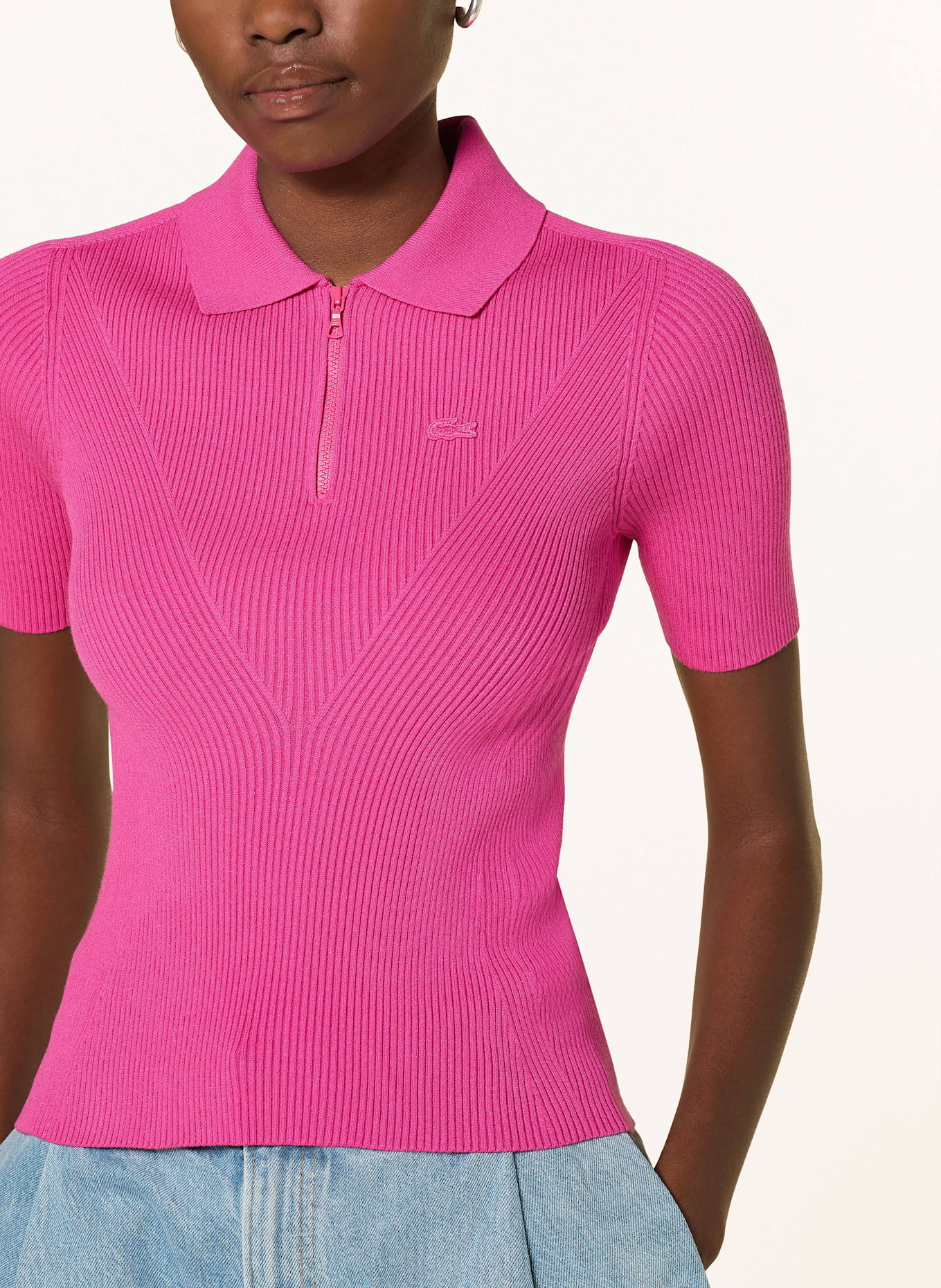 LACOSTE Strickshirt: FUCHSIA