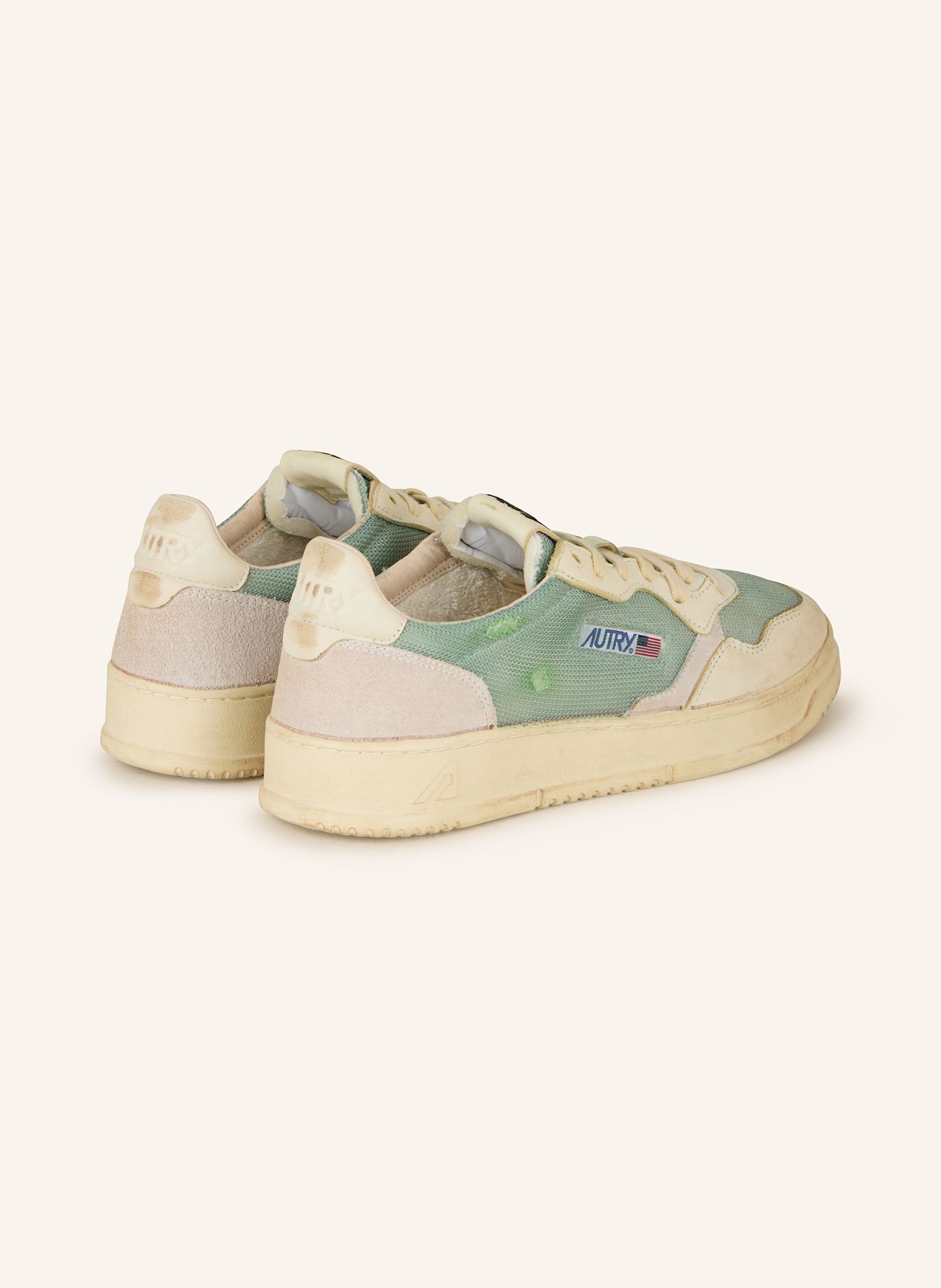 AUTRY Sneakersy SUPER VINTAGE LOW DA: ZIELONY / KREMOWY