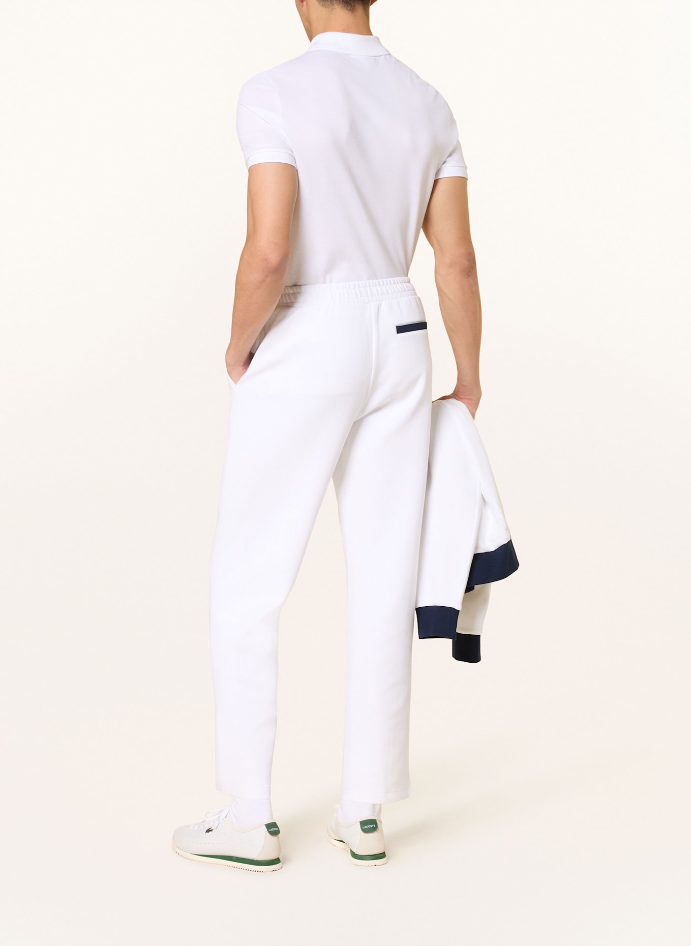 LACOSTE Piqué-Trainingshose: WEISS