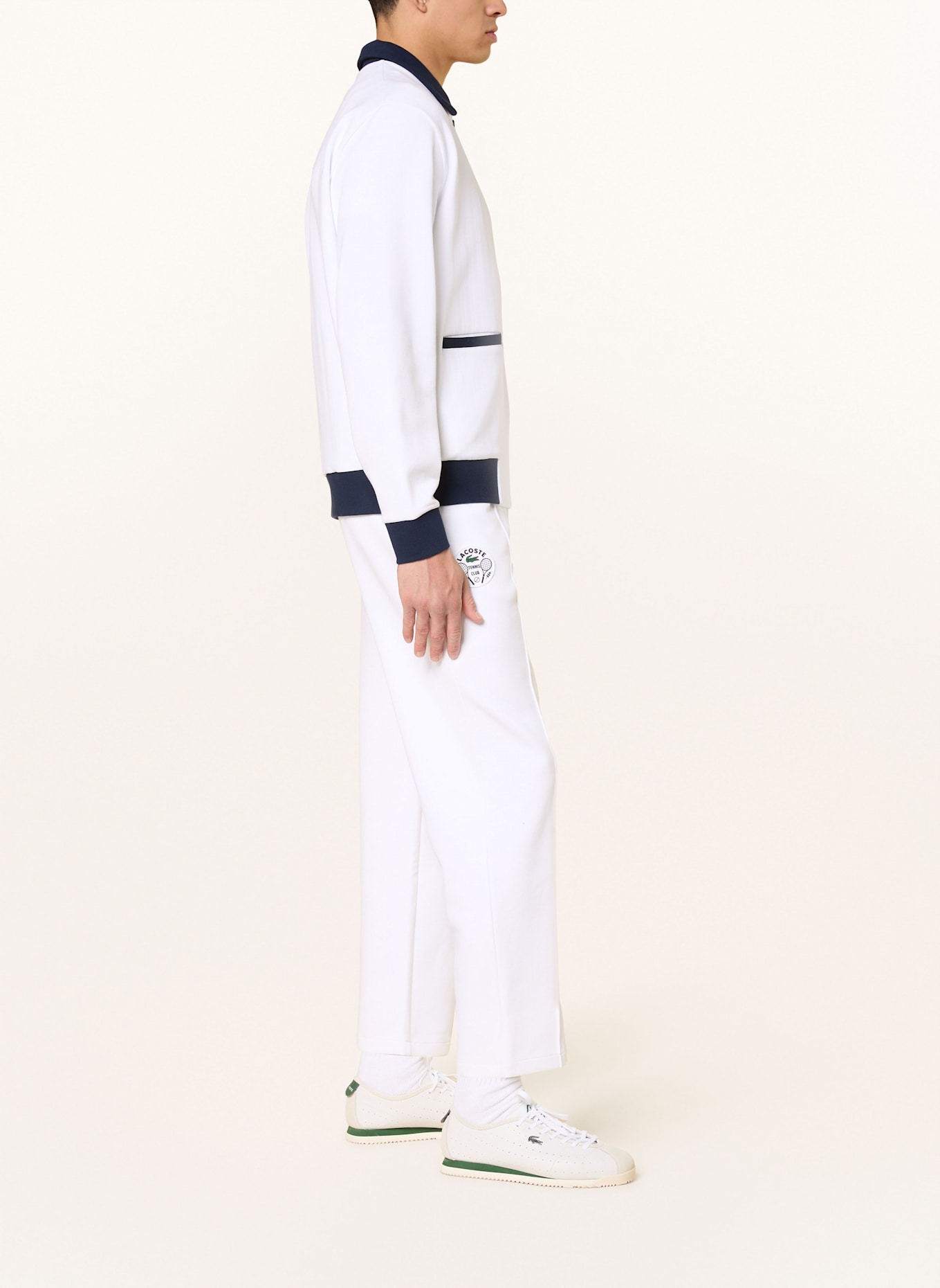 LACOSTE Piqué-Trainingshose: WEISS