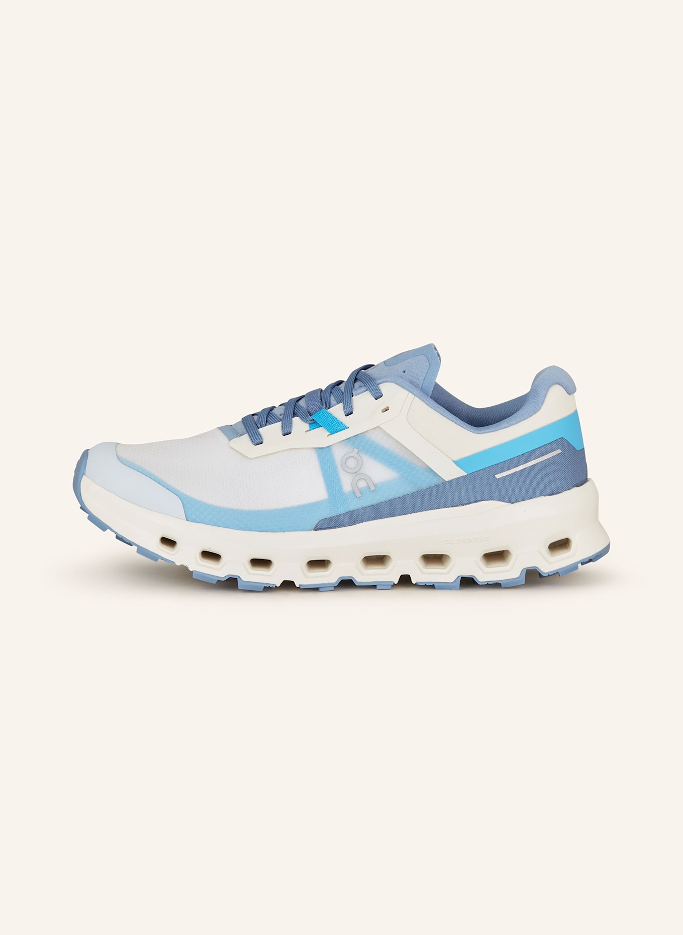 On Trailrunning-Schuhe CLOUDVISTA 2: CREME / HELLBLAU