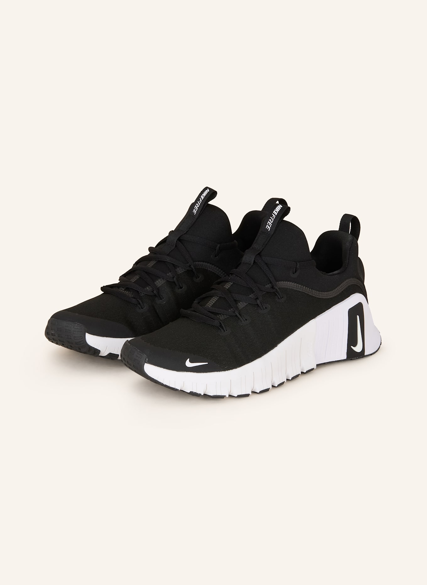 Nike FREE METCON 6 fitness shoes: BLACK/ WHITE