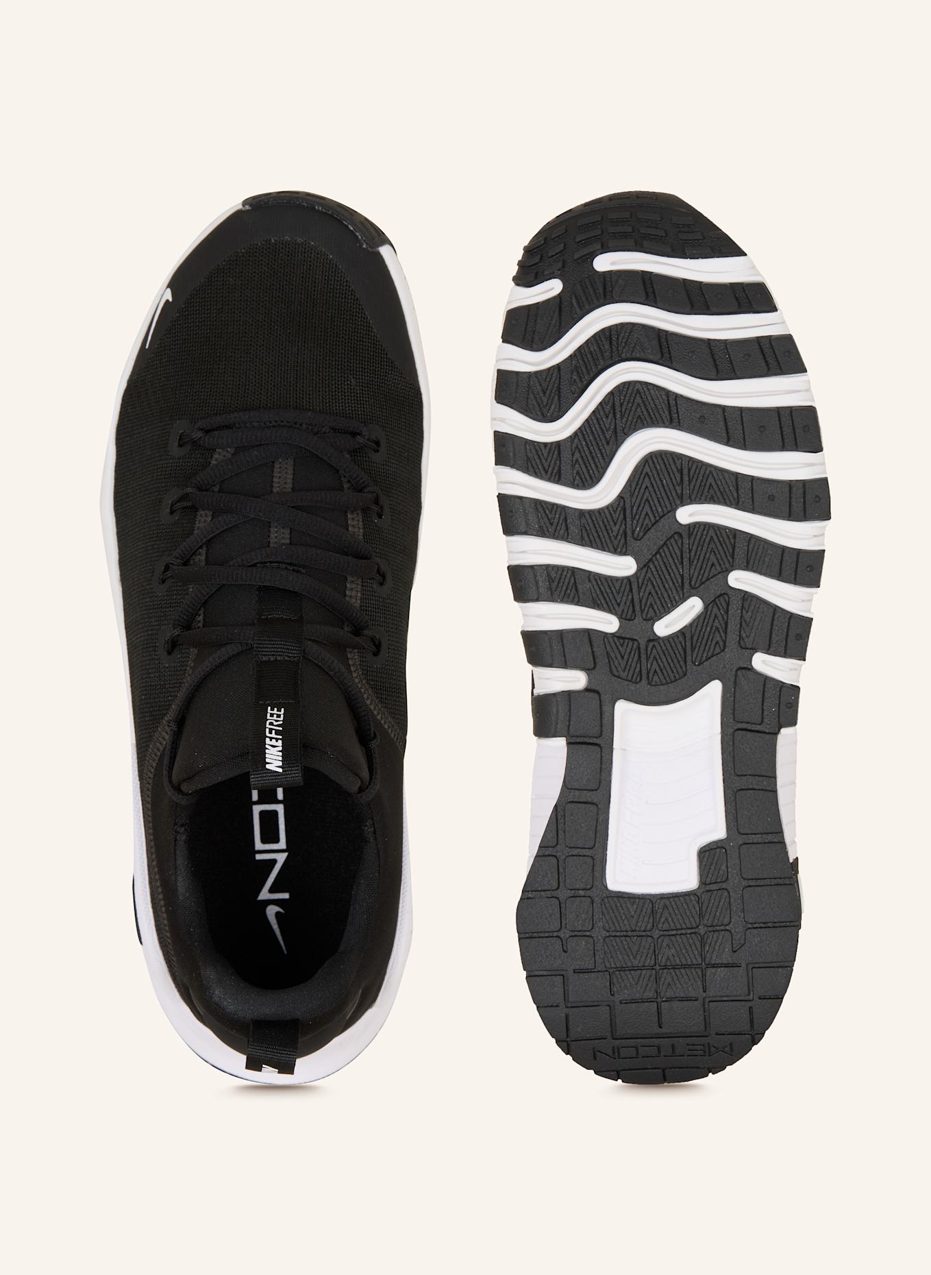 Nike FREE METCON 6 fitness shoes: BLACK/ WHITE