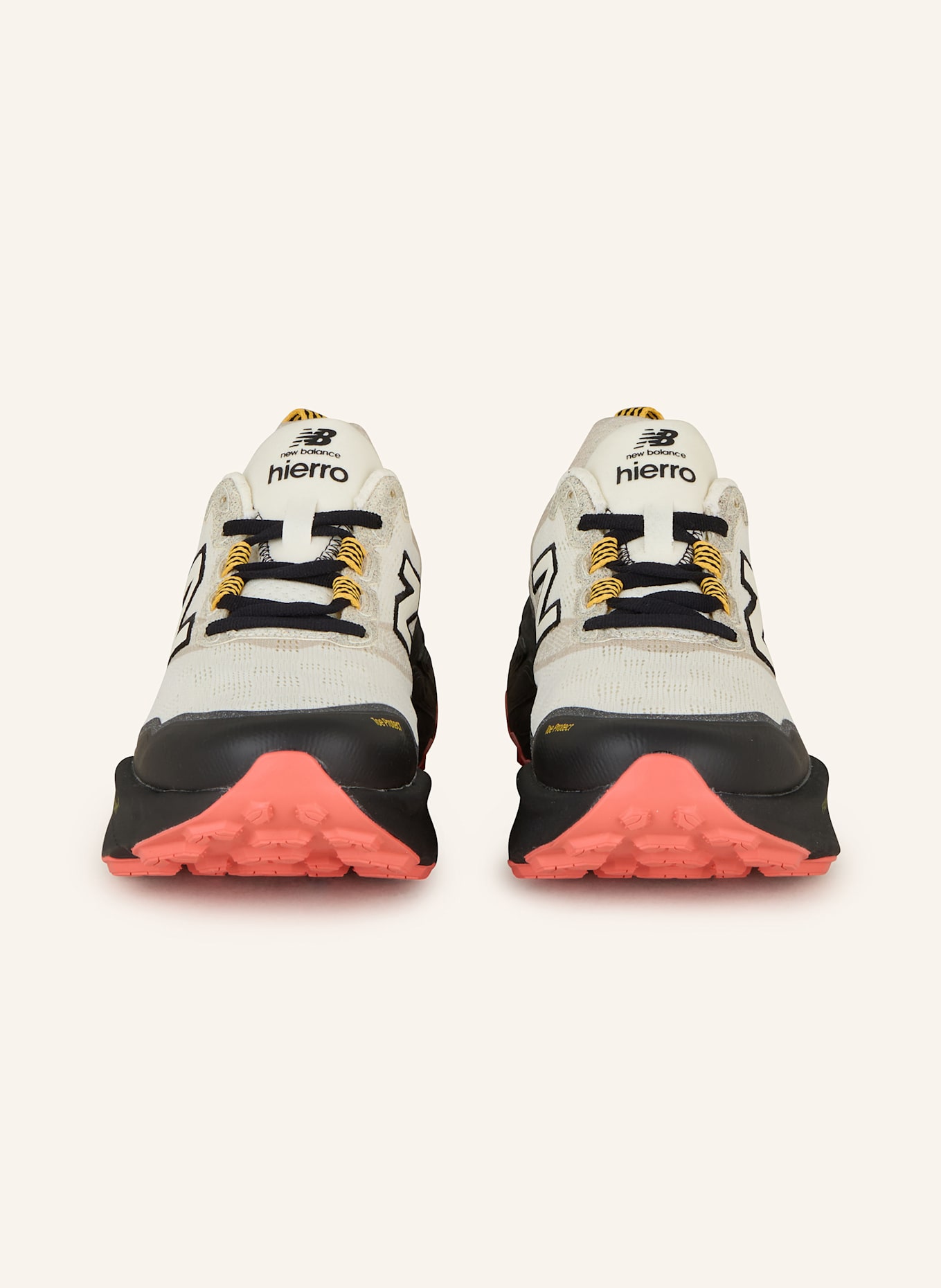 new balance Trail running shoes FRESH FOAM X HIERRO V9: ECRU / BLACK / BEIGE