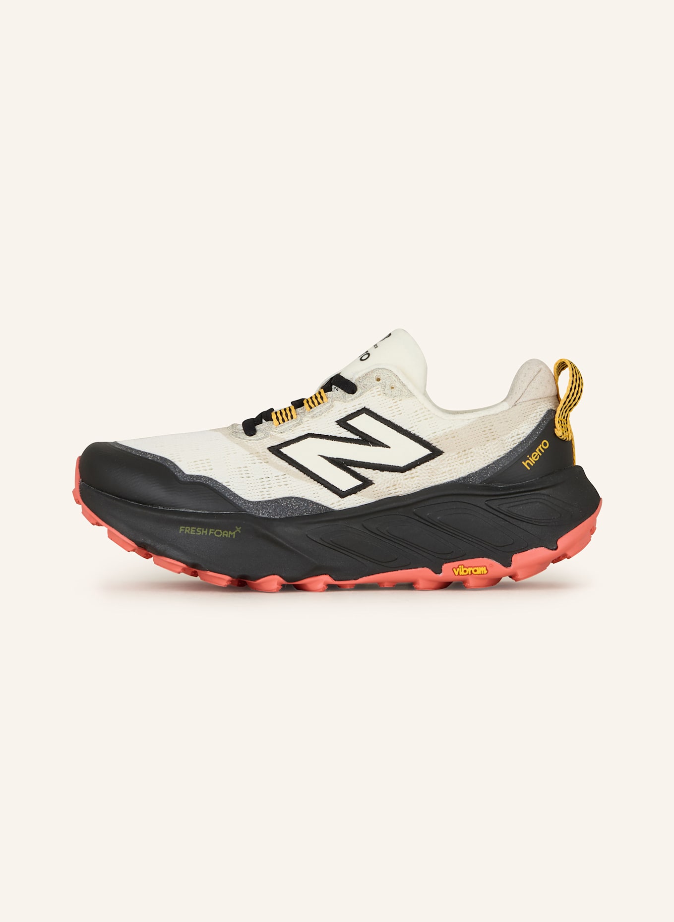 new balance Trail running shoes FRESH FOAM X HIERRO V9: ECRU / BLACK / BEIGE