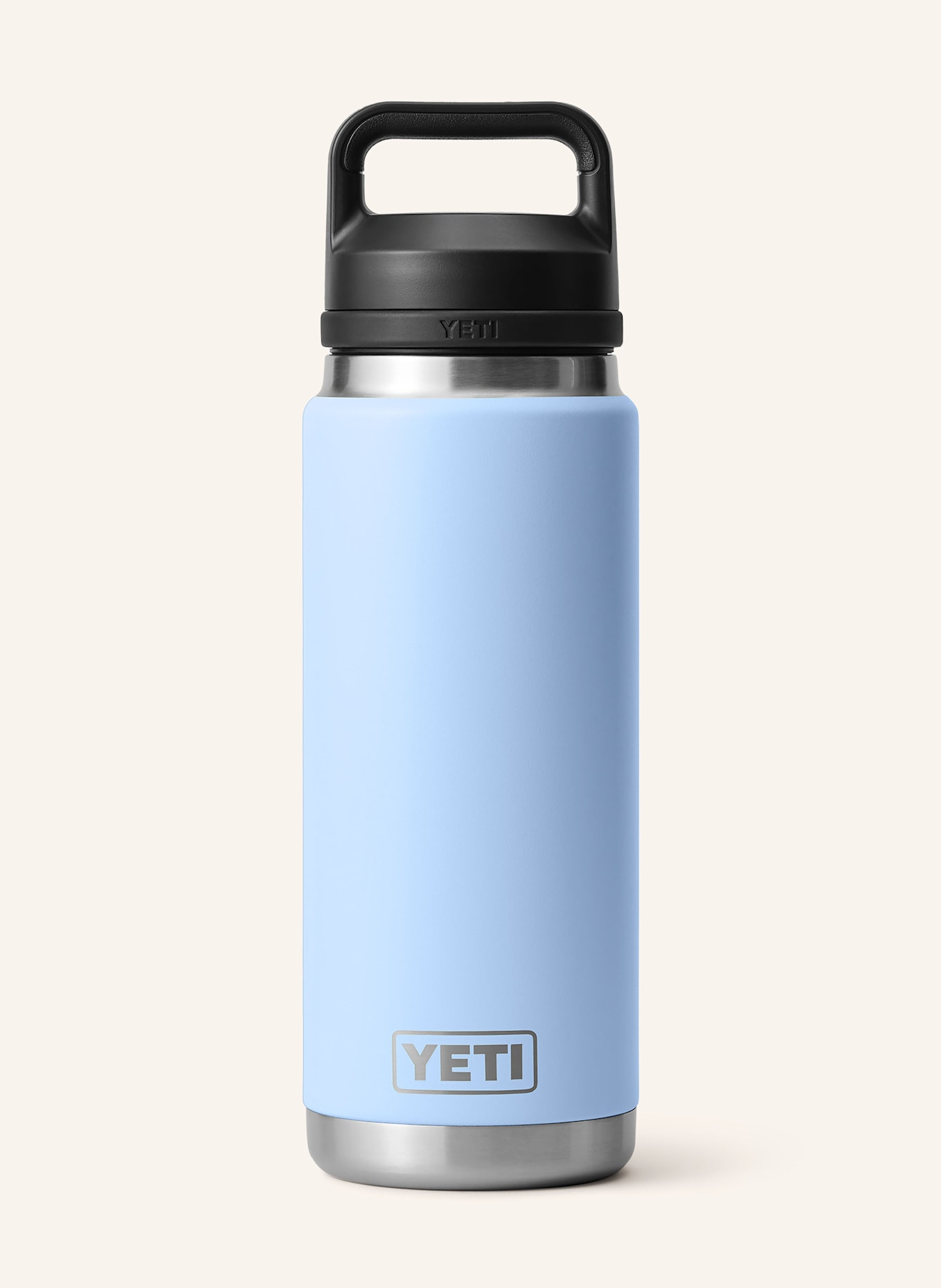 YETI Isolierflasche RAMBLER®: HELLBLAU / SCHWARZ / SILBER