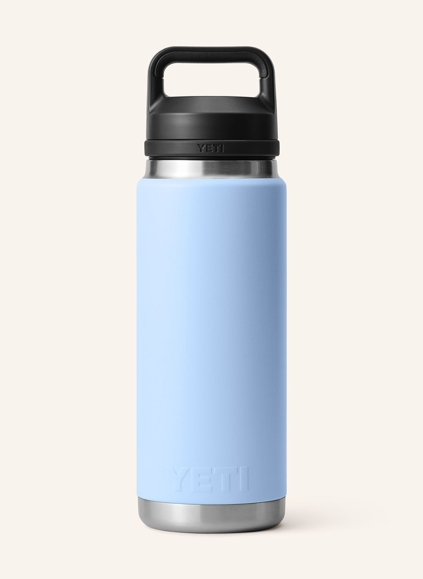 YETI Isolierflasche RAMBLER®: HELLBLAU / SCHWARZ / SILBER