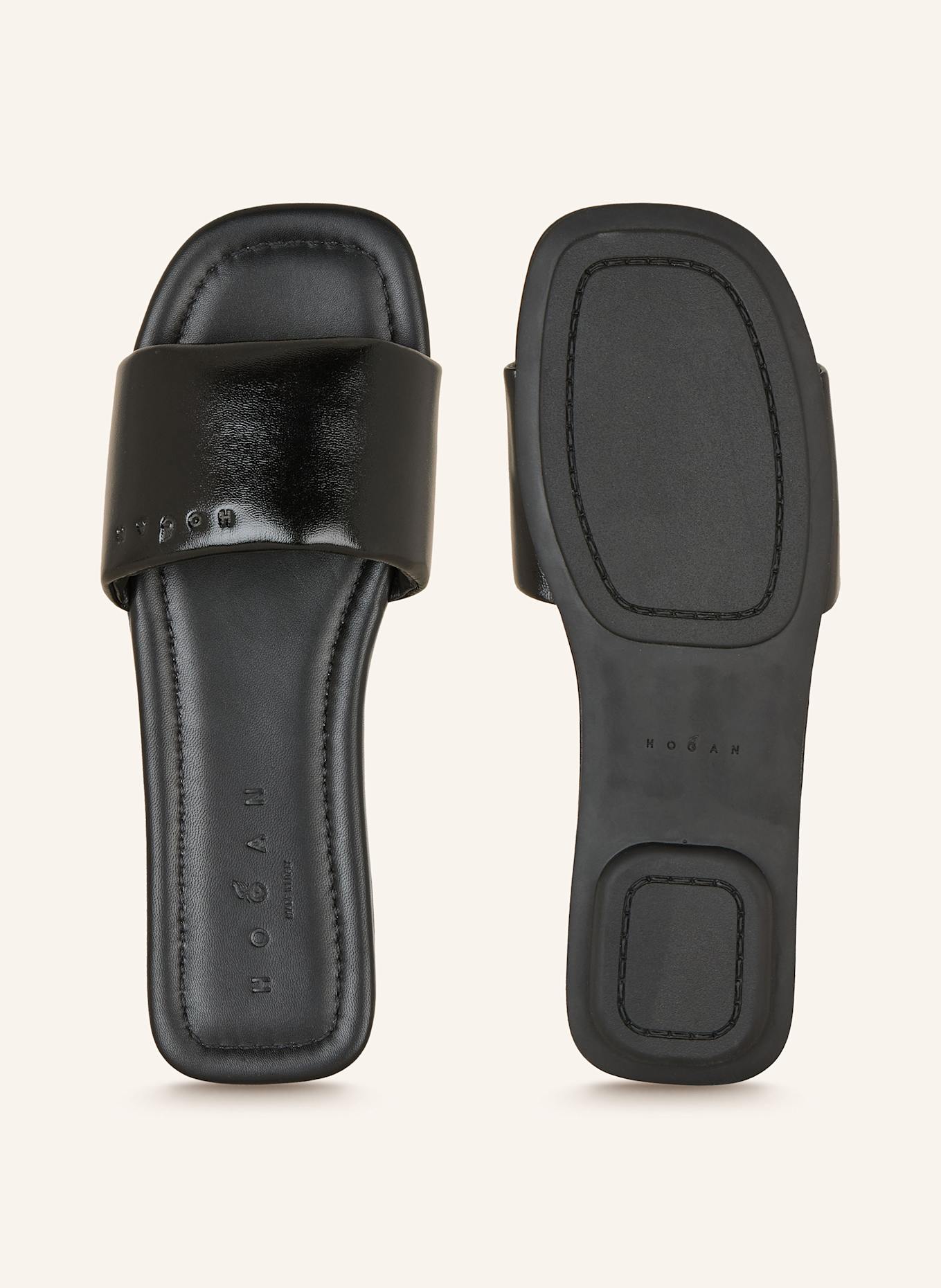HOGAN Klapki H685: CZARNY