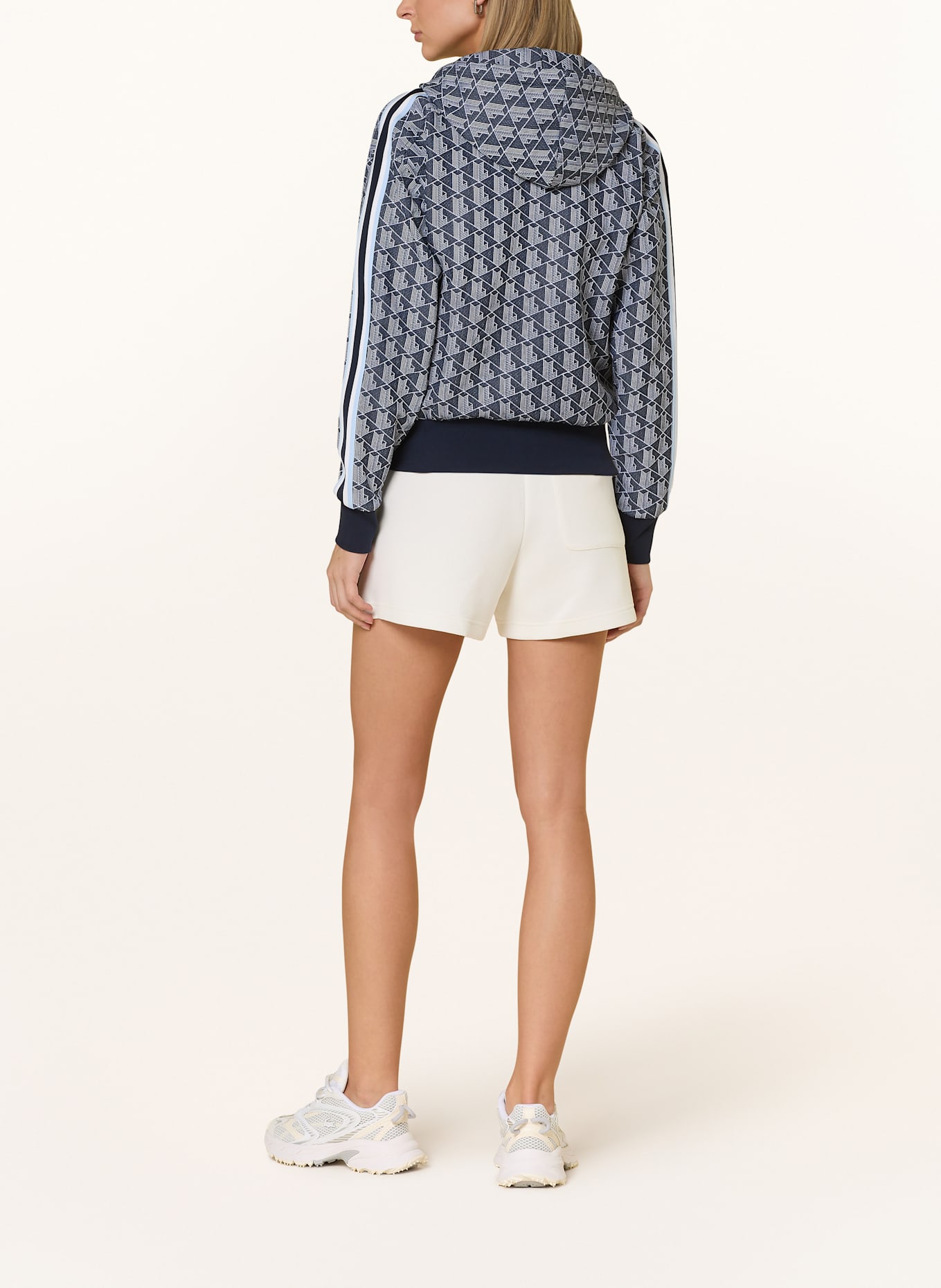 LACOSTE Sweatjacke: DUNKELBLAU / HELLBLAU / WEISS