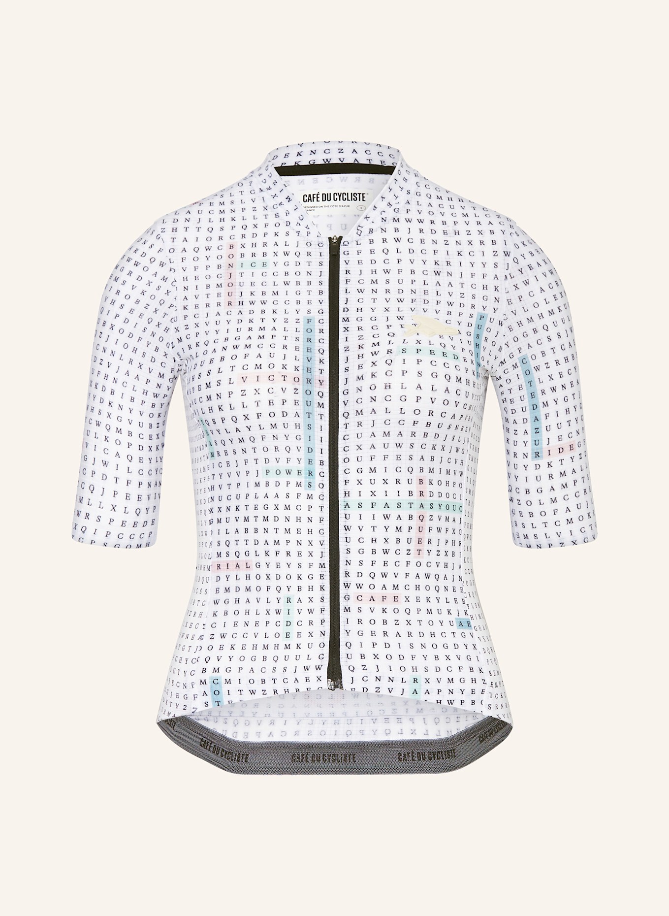 CAFÉ DU CYCLISTE Cycling jersey ANGELINA in white/ black
