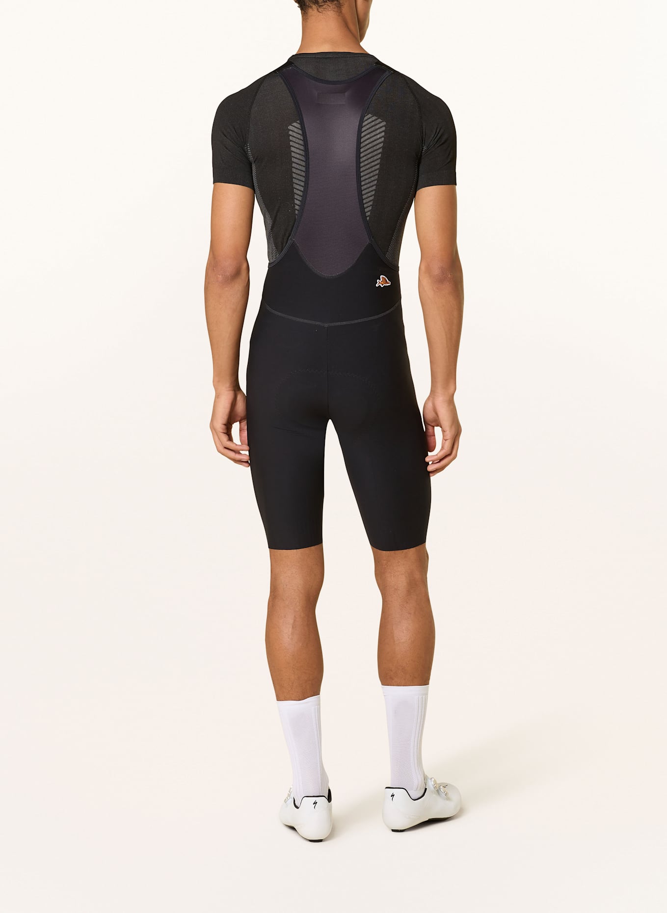 CAFÉ DU CYCLISTE Cycling shorts with straps and padded insert MARINETTE: BLACK