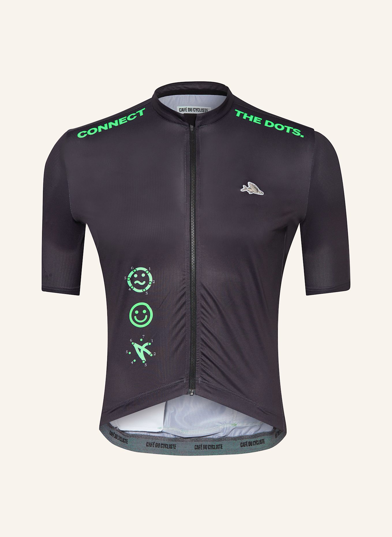 CAFÉ DU CYCLISTE Cycling jersey FLEURETTE in dark gray