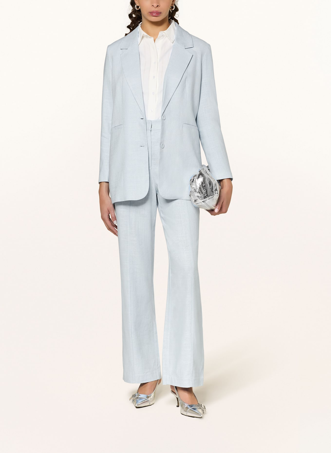 Y.A.S. Blazer mit Leinen: HELLBLAU