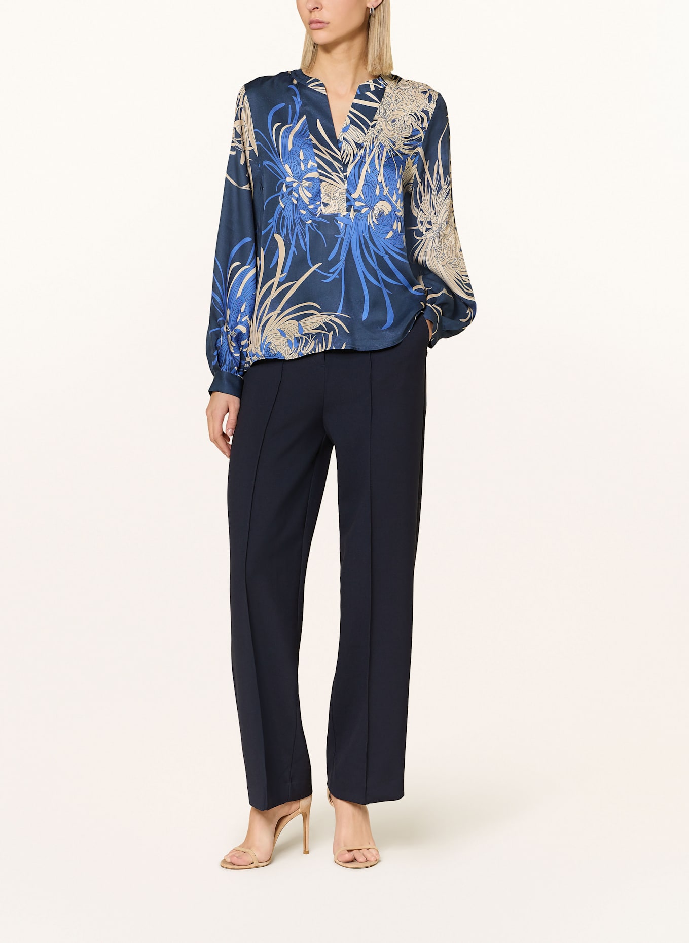 1863 by ETERNA Blusenshirt: SCHWARZ / WEISS