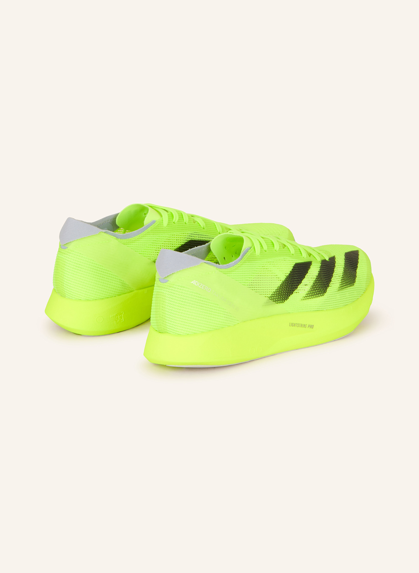 adidas Laufschuhe ADIZERO TAKUMI SEN 10: NEONGRÜN/ DUNKELGRAU