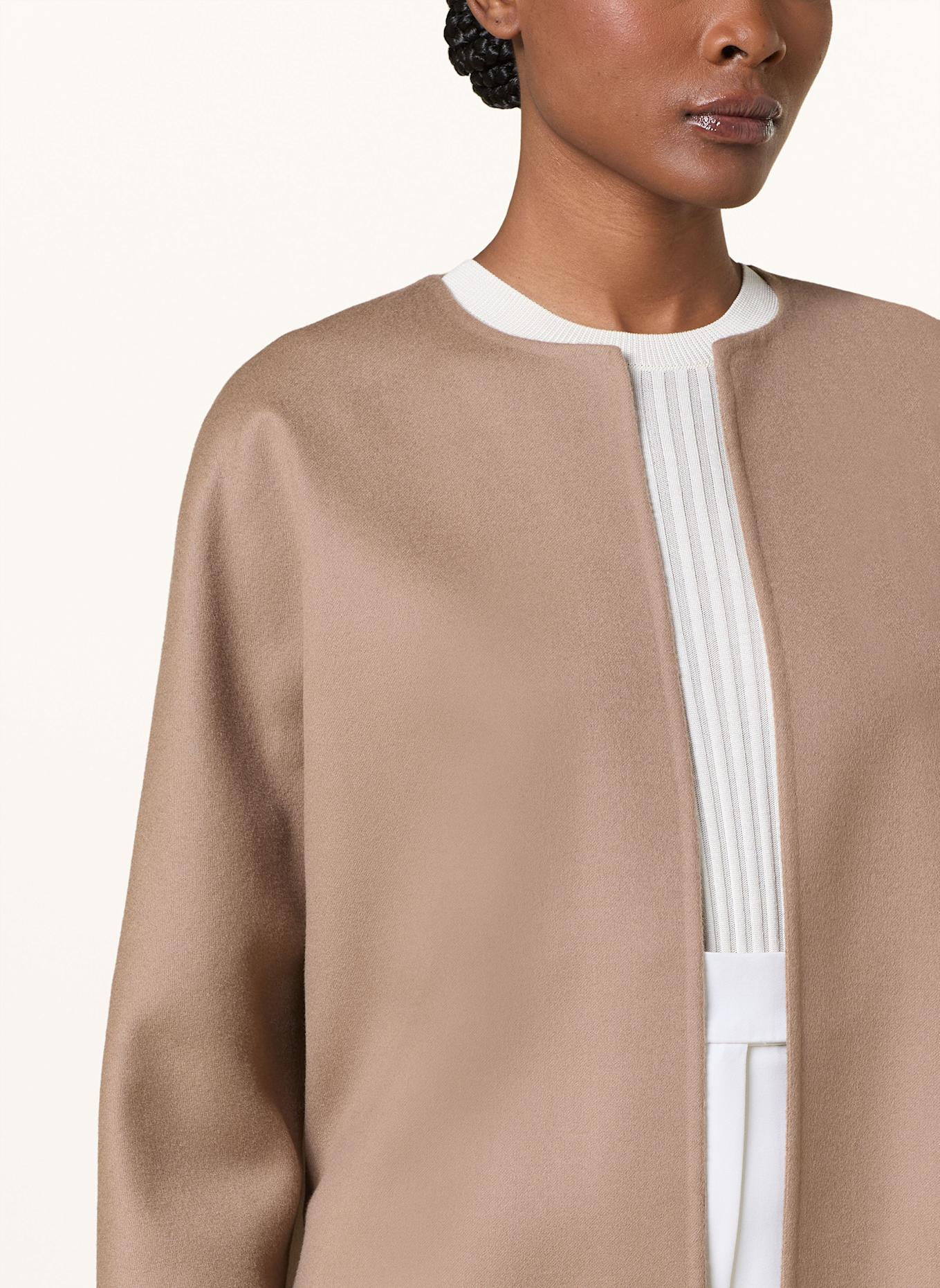 manzoni 24 Wollmantel mit 3/4-Arm: HELLBRAUN