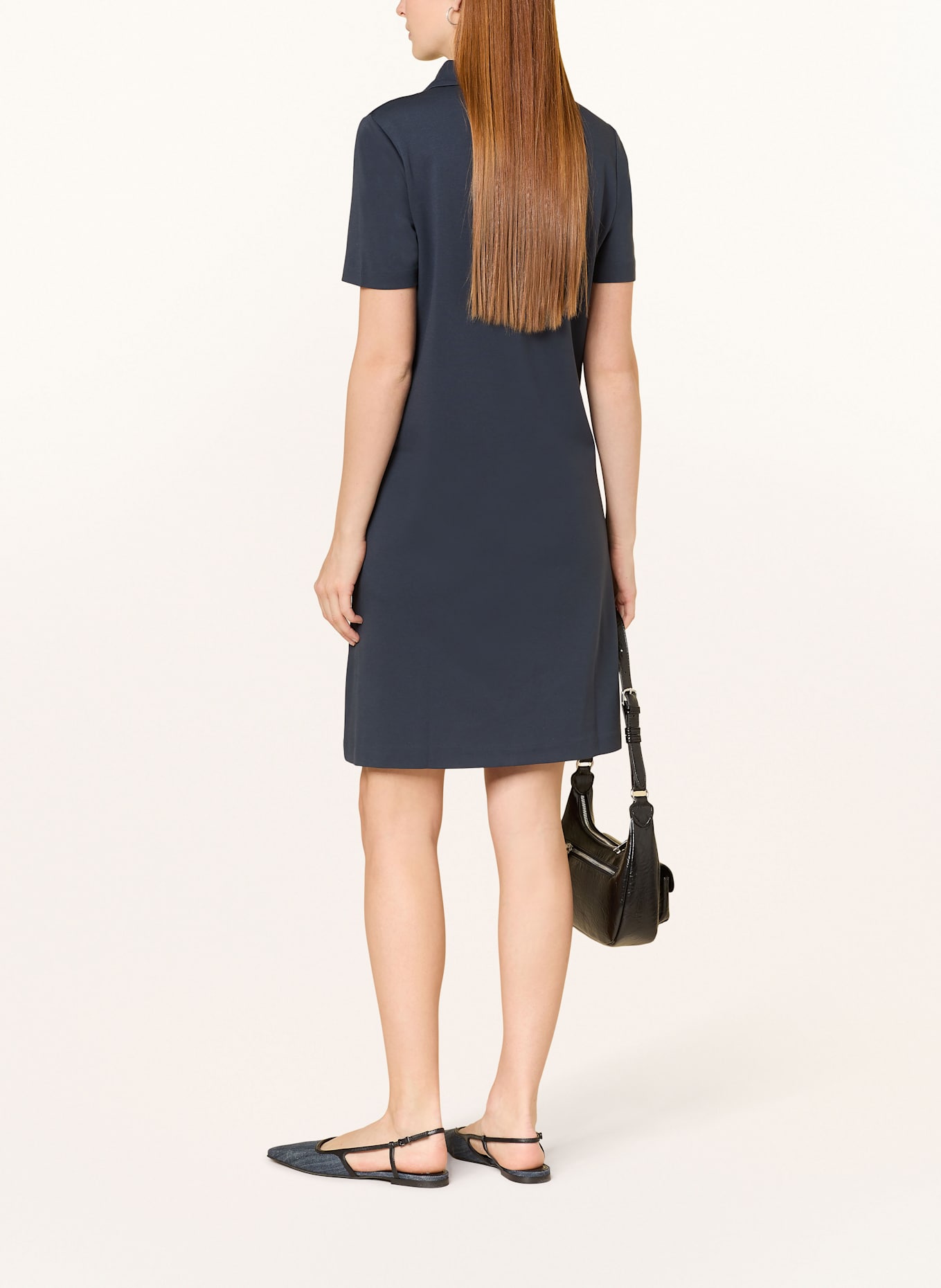 Part Two Jersey-Polokleid: DUNKELBLAU
