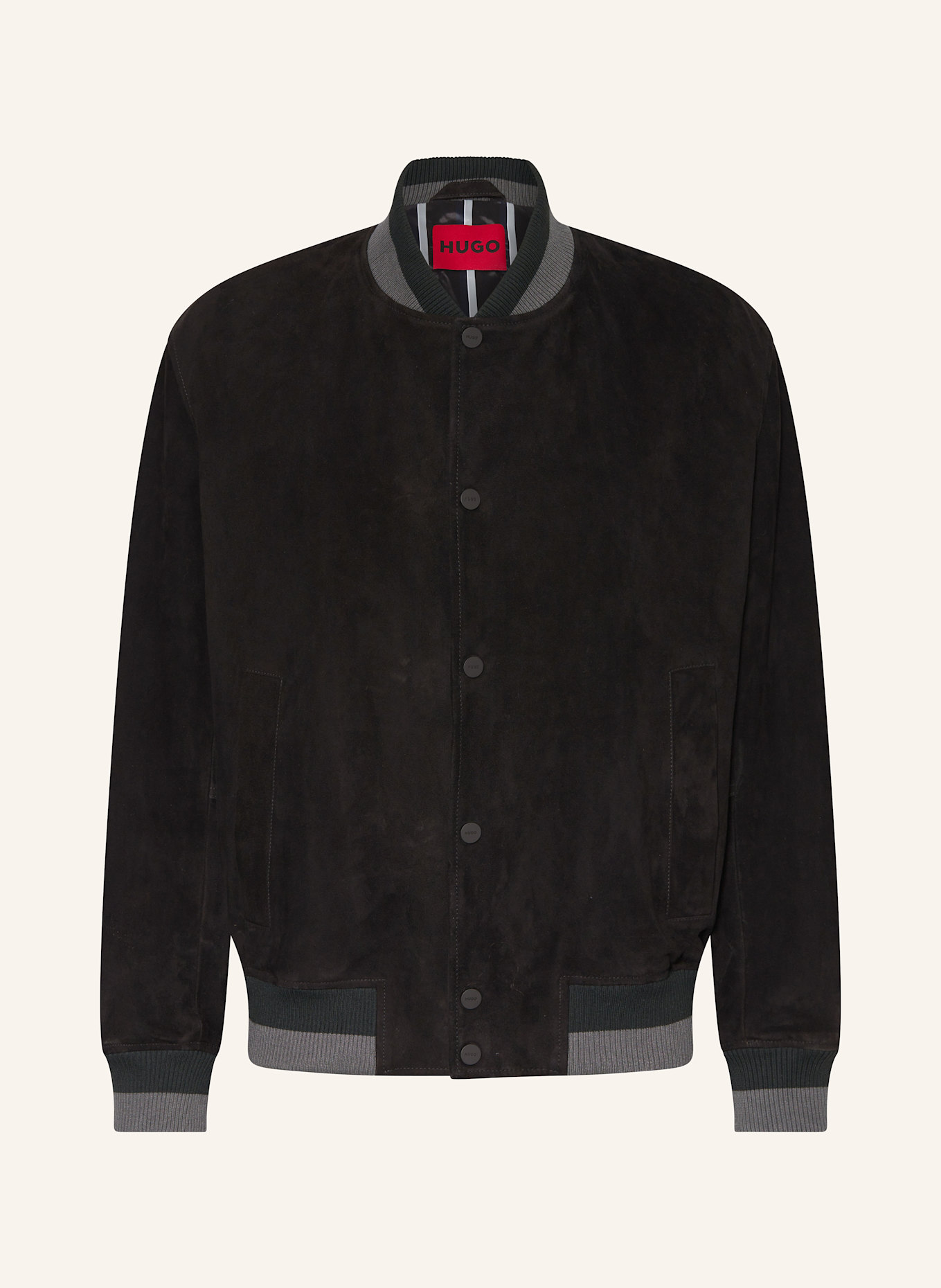 HUGO Lederjacke LEDAM: SCHWARZ