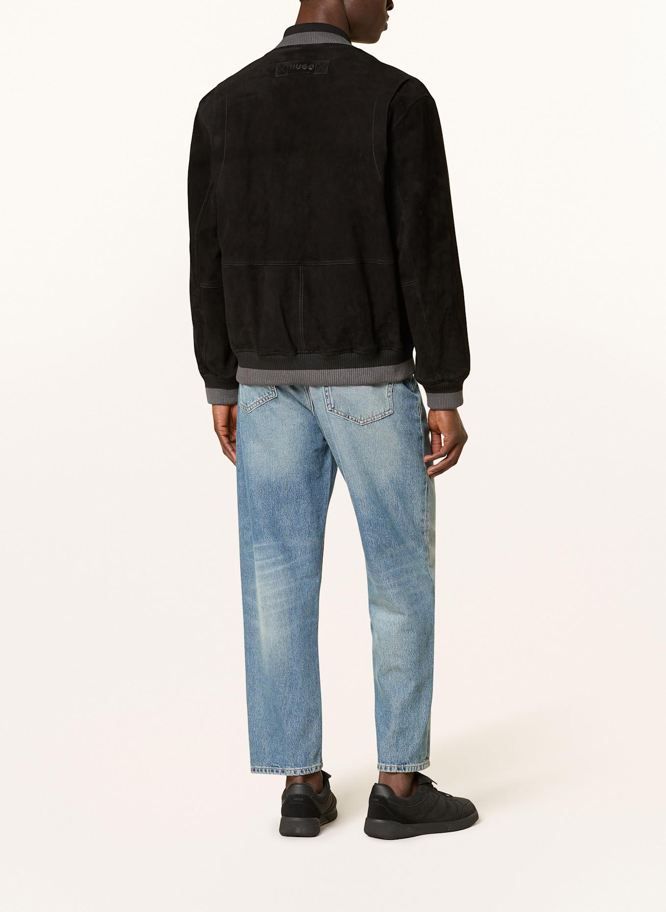 HUGO Lederjacke LEDAM: SCHWARZ