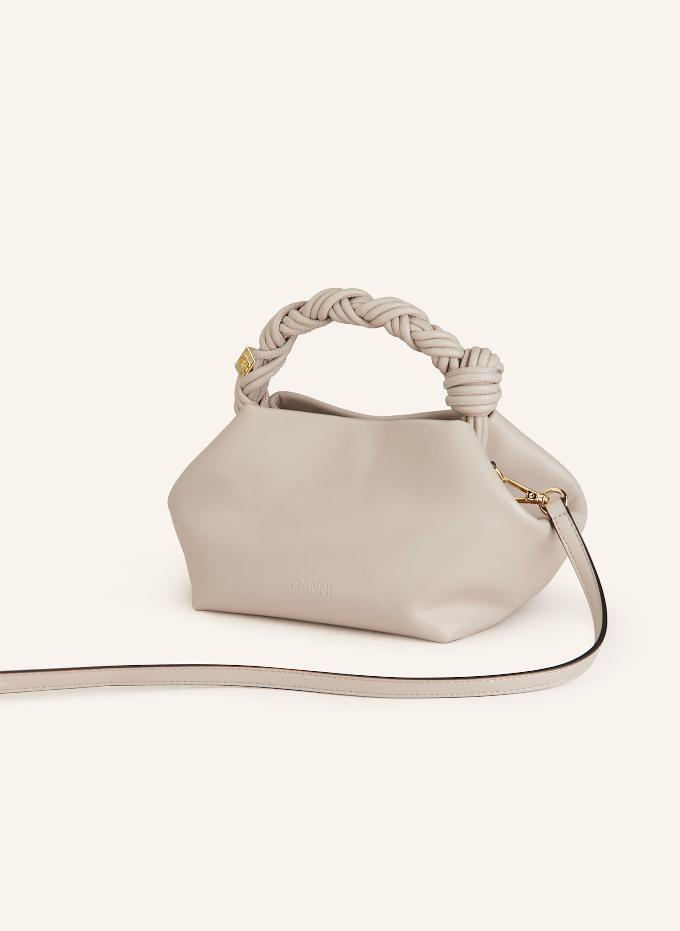 GANNI Kabelka BOU SMALL: ČERNOŠEDÁ