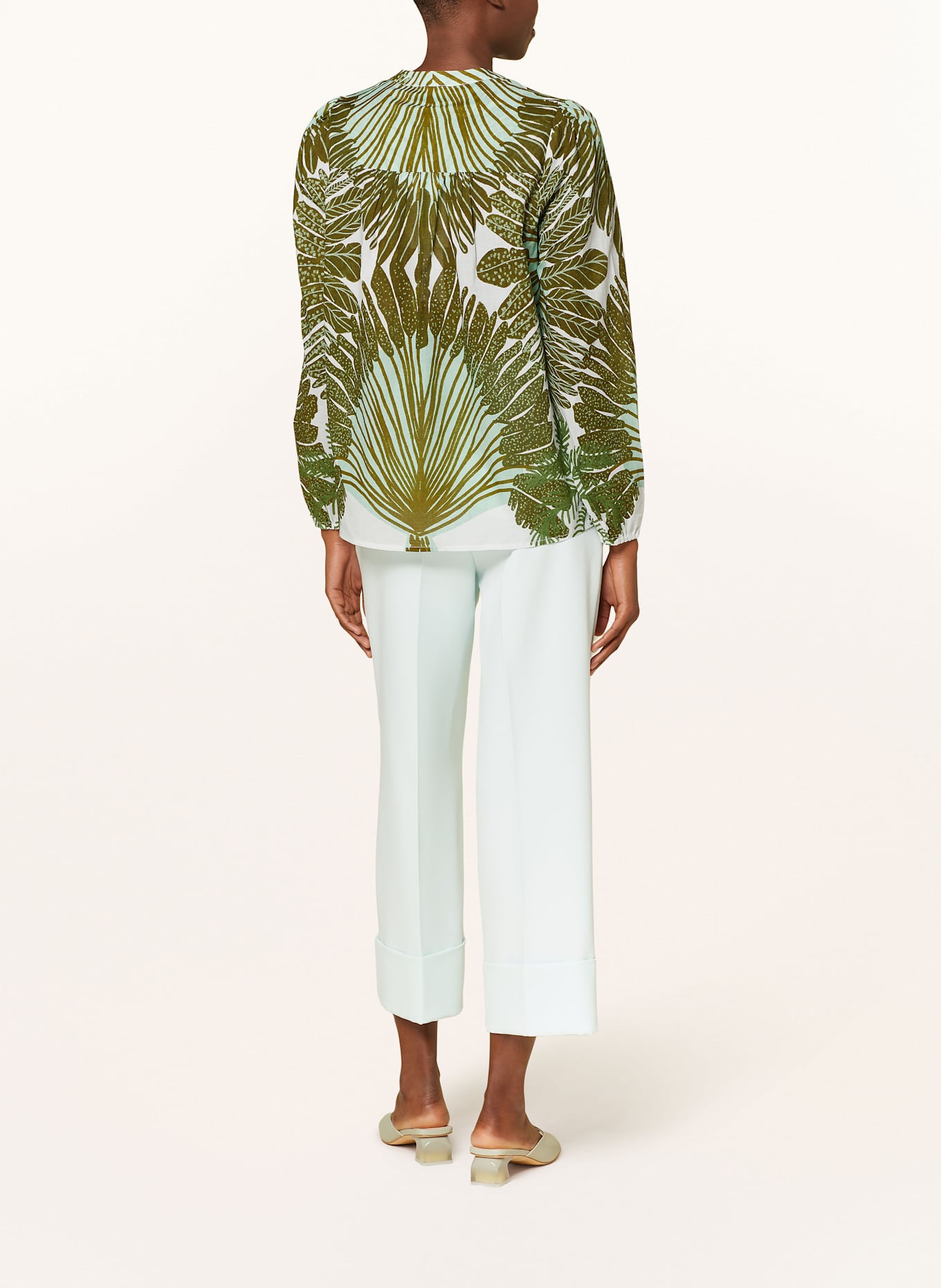 CATNOIR Blusenshirt: OLIV / WEISS