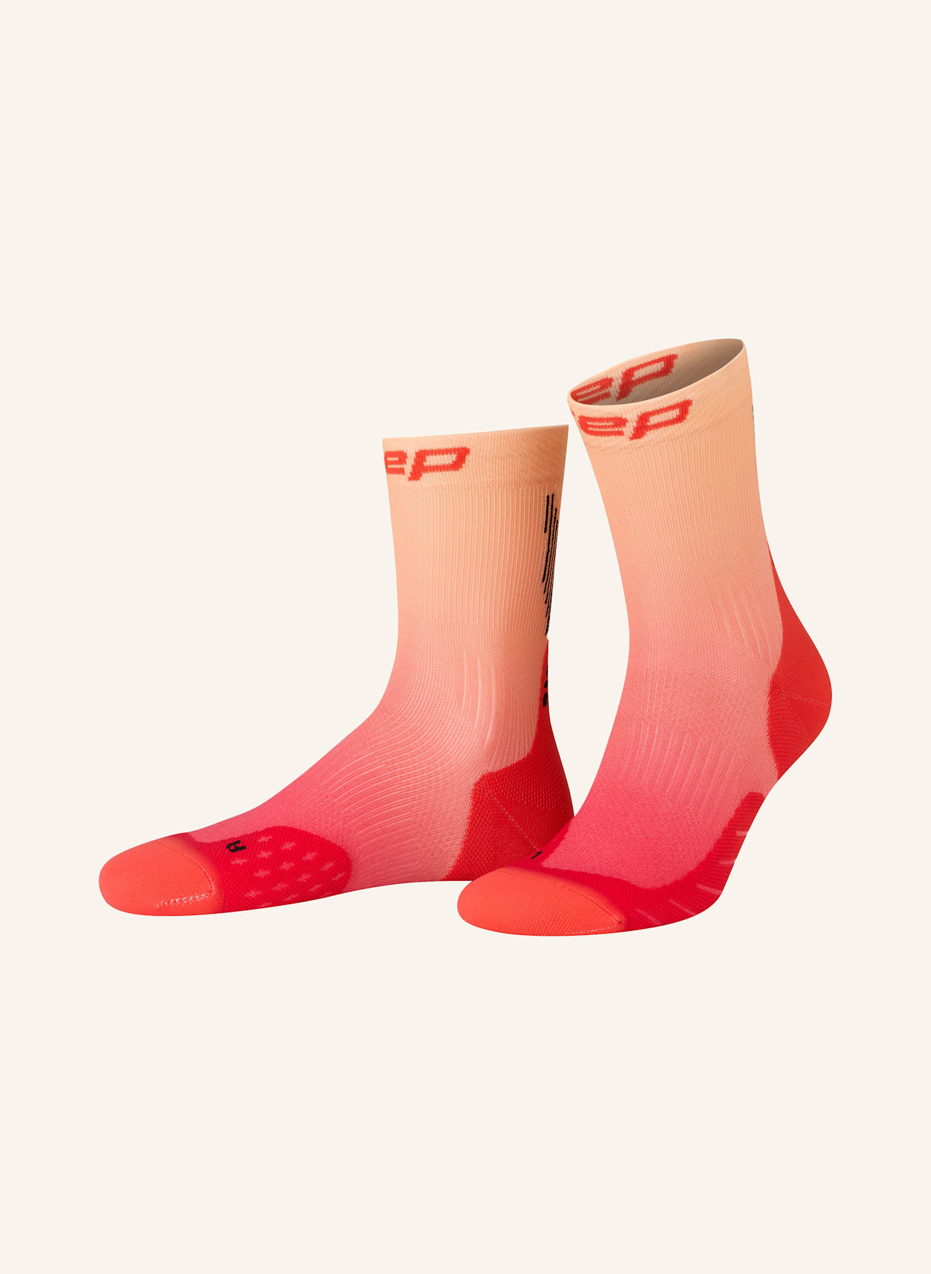 cep Laufsocken CORE RUN EDT. GRADIENT MID CUT: 937 red/marigold fade