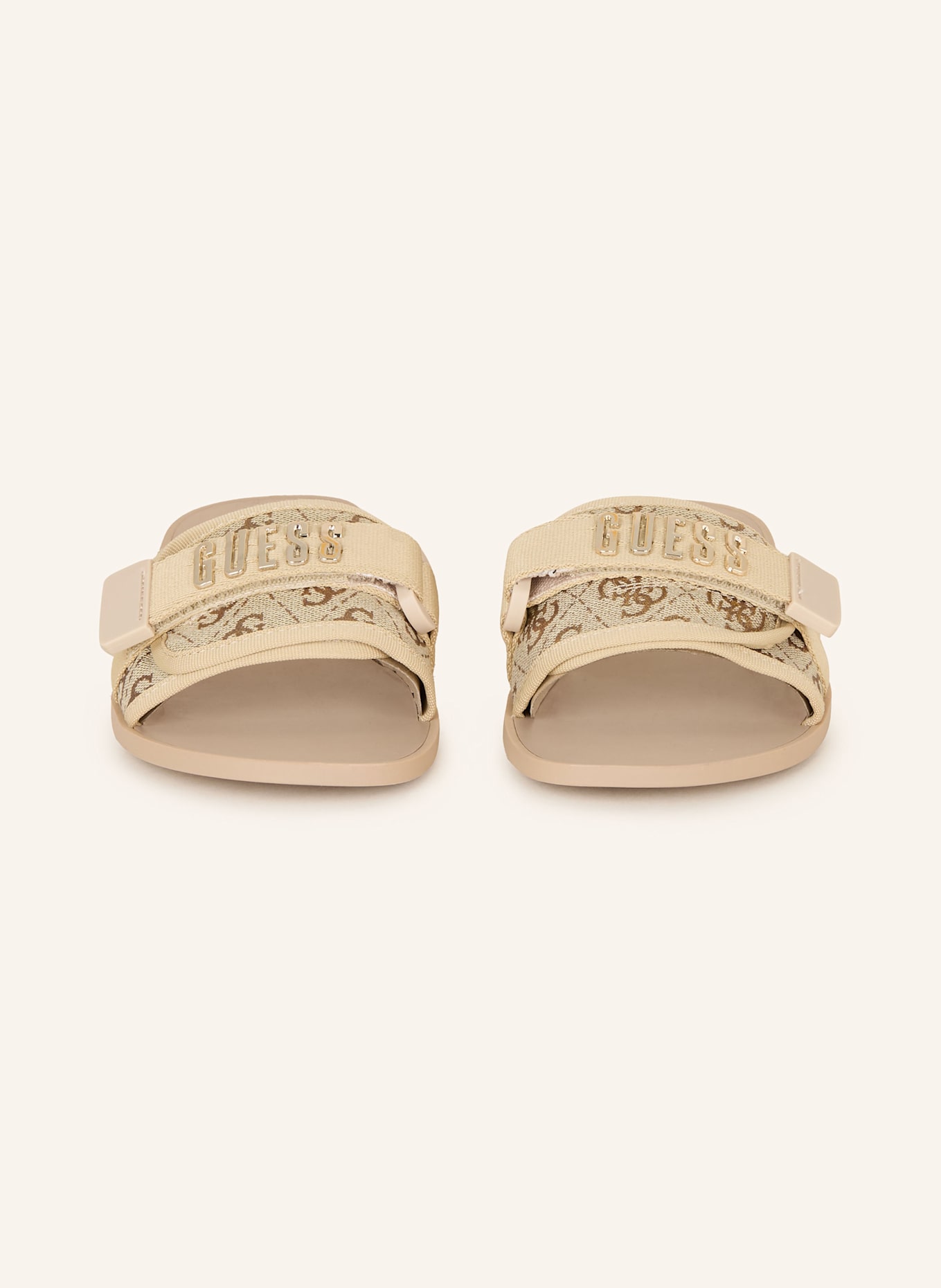GUESS Pantoletten ELYZE4: CREME/ HELLBRAUN