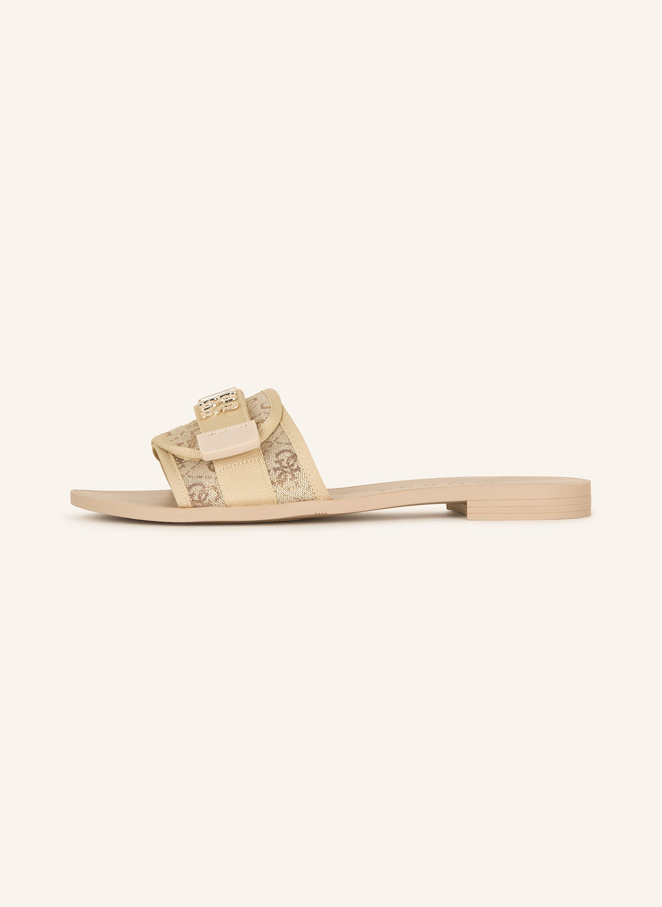 GUESS Pantoletten ELYZE4: CREME/ HELLBRAUN
