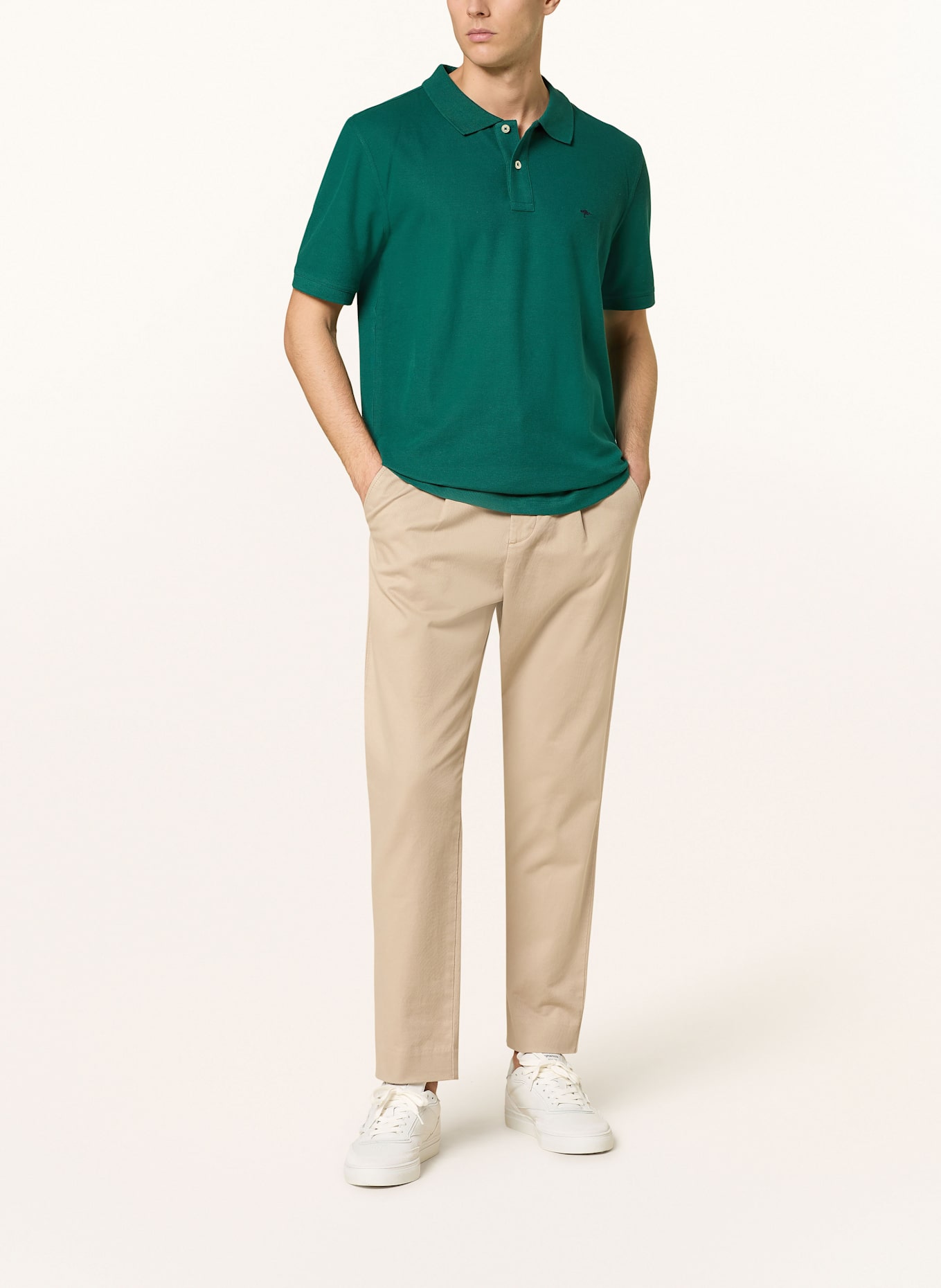 FYNCH-HATTON Polokošile z piké: TMAVĚ ZELENÁ