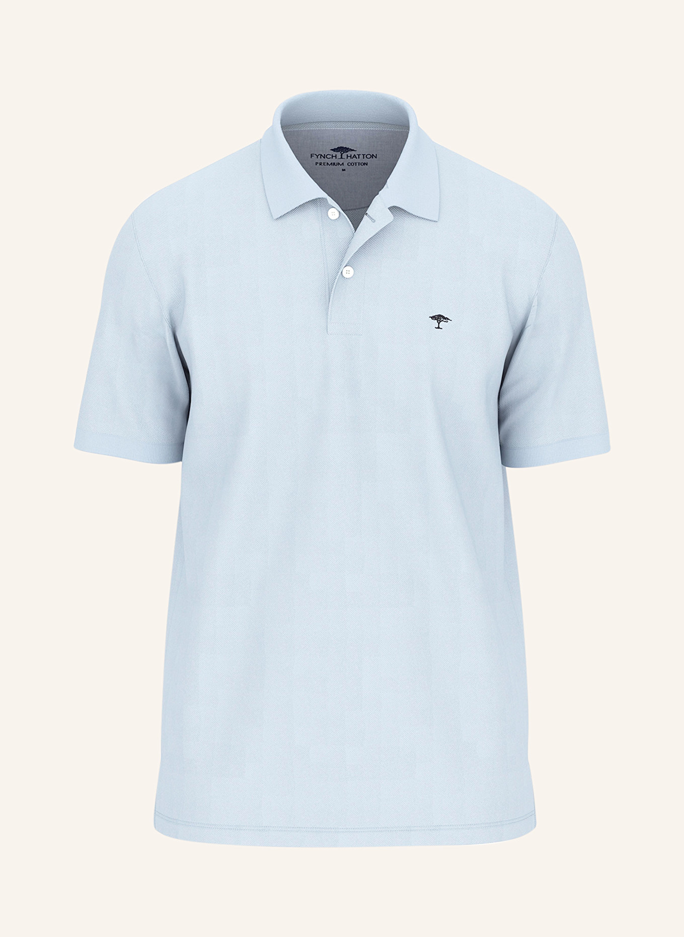 FYNCH-HATTON Piqué-Poloshirt: HELLBLAU