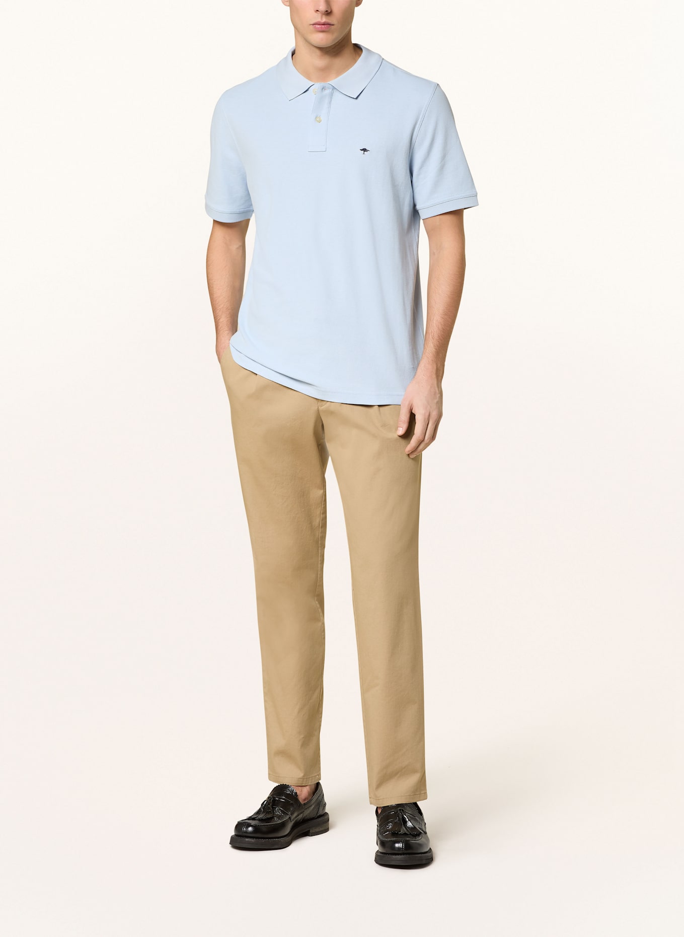FYNCH-HATTON Piqué-Poloshirt: HELLBLAU