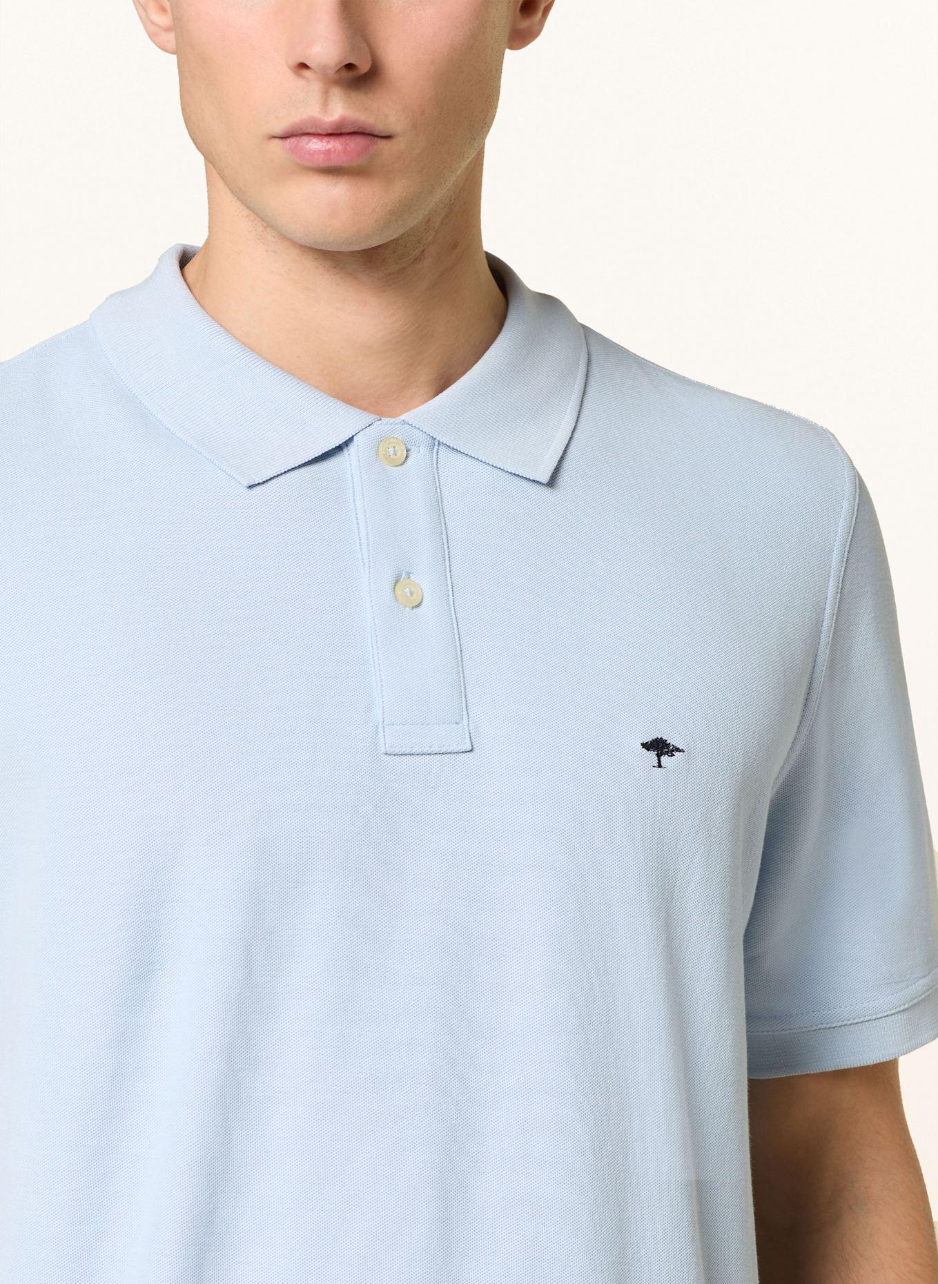FYNCH-HATTON Piqué-Poloshirt: HELLBLAU