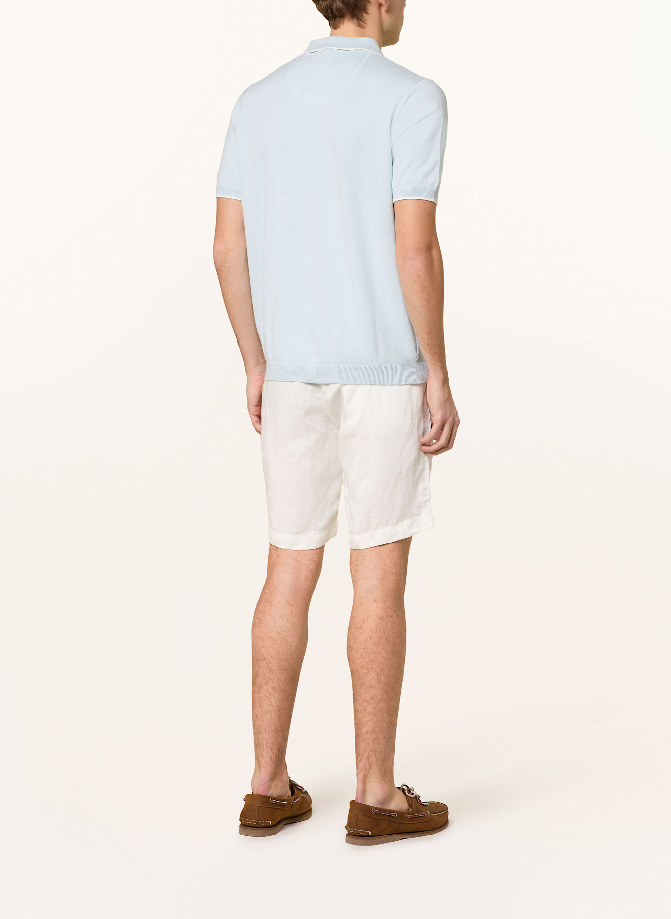 FYNCH-HATTON Knitted polo shirt: LIGHT BLUE