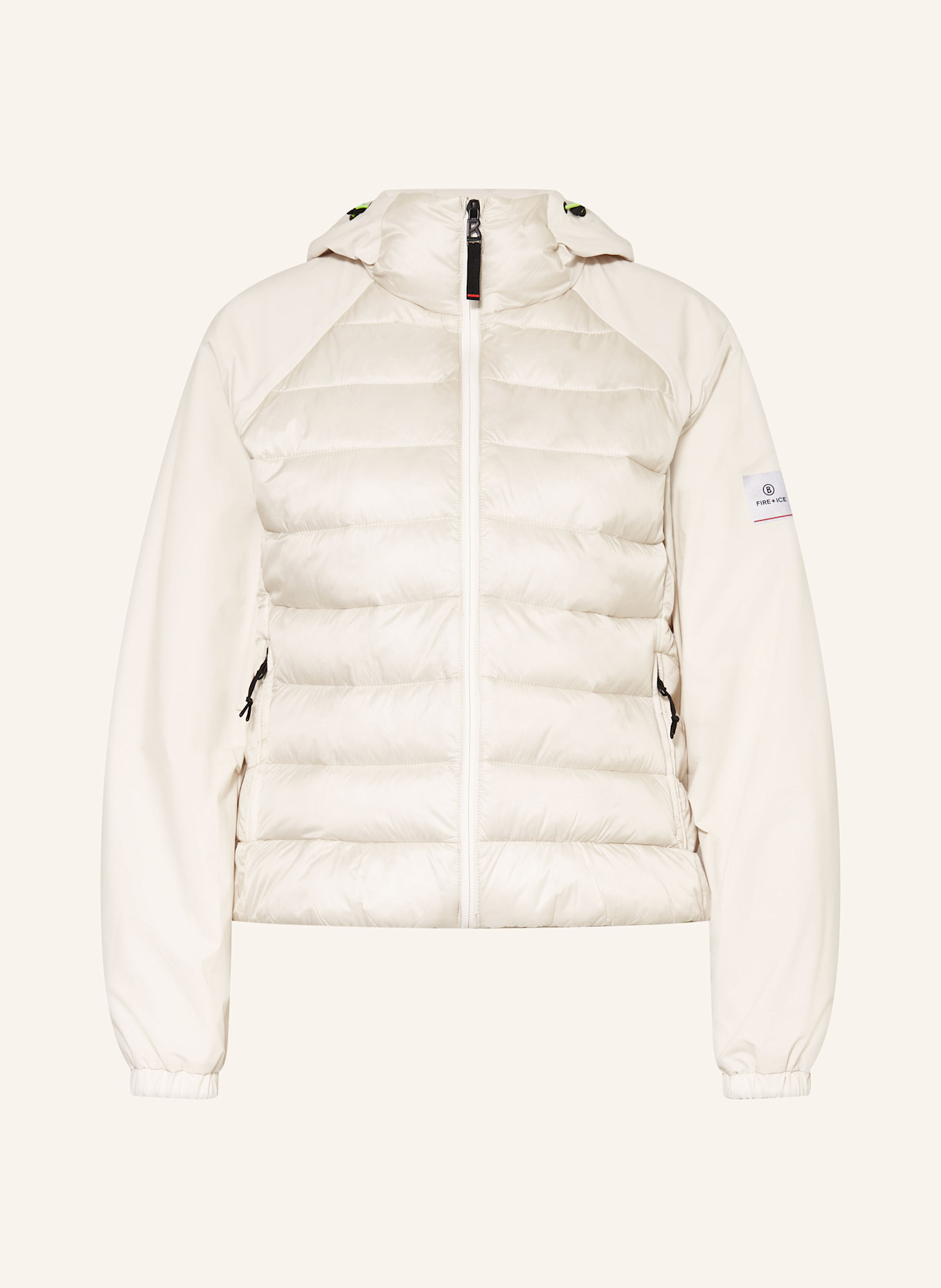 FIRE+ICE MAGAN hybrid quilted jacket: ECRU