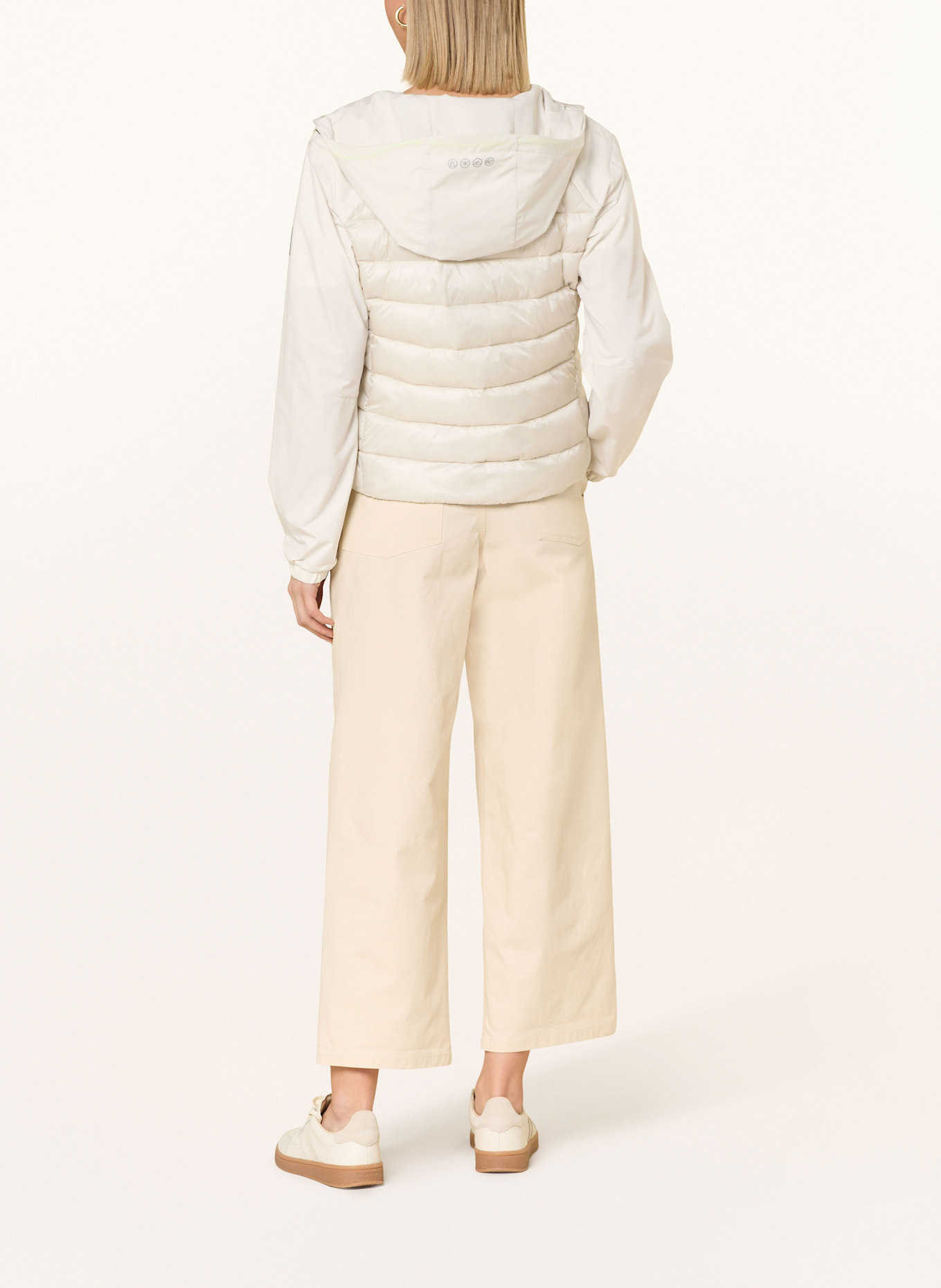 FIRE+ICE MAGAN hybrid quilted jacket: ECRU