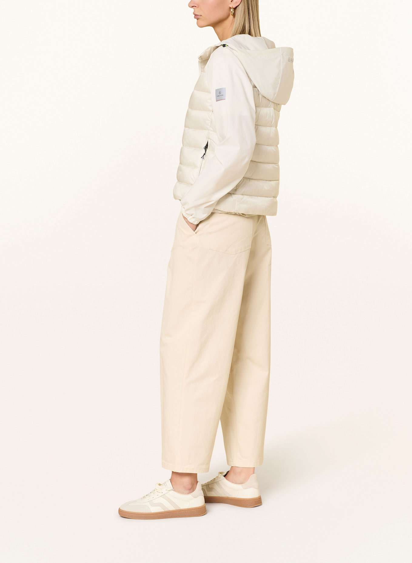 FIRE+ICE MAGAN hybrid quilted jacket: ECRU