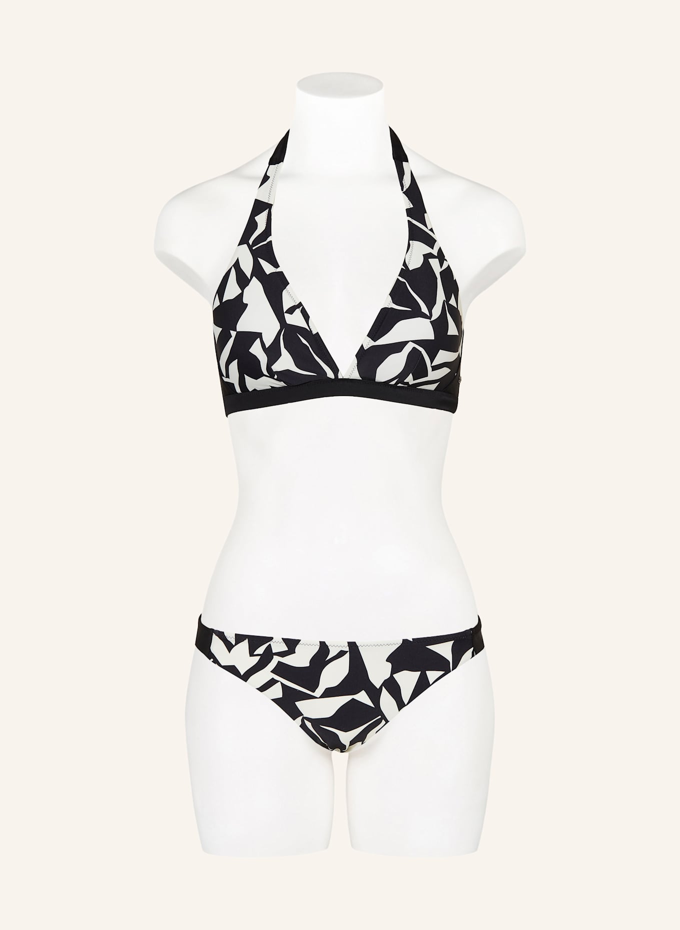 FIRE+ICE Neckholder-Bikini-Top JASMIN2: SCHWARZ/ WEISS