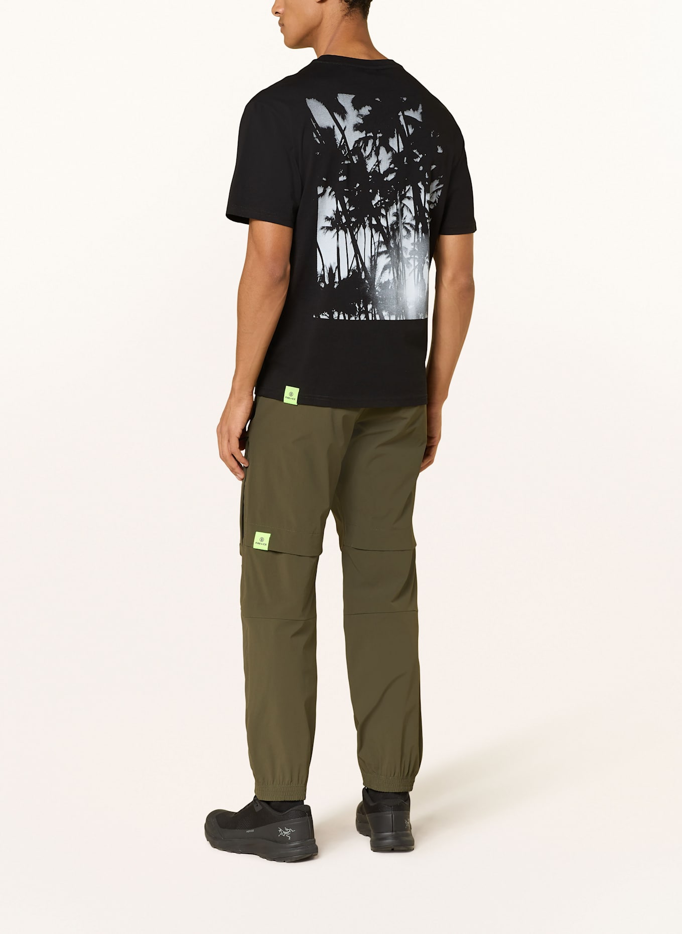 FIRE+ICE Tričko MICK3: ČERNÁ / SVĚTLE ŠEDÁ