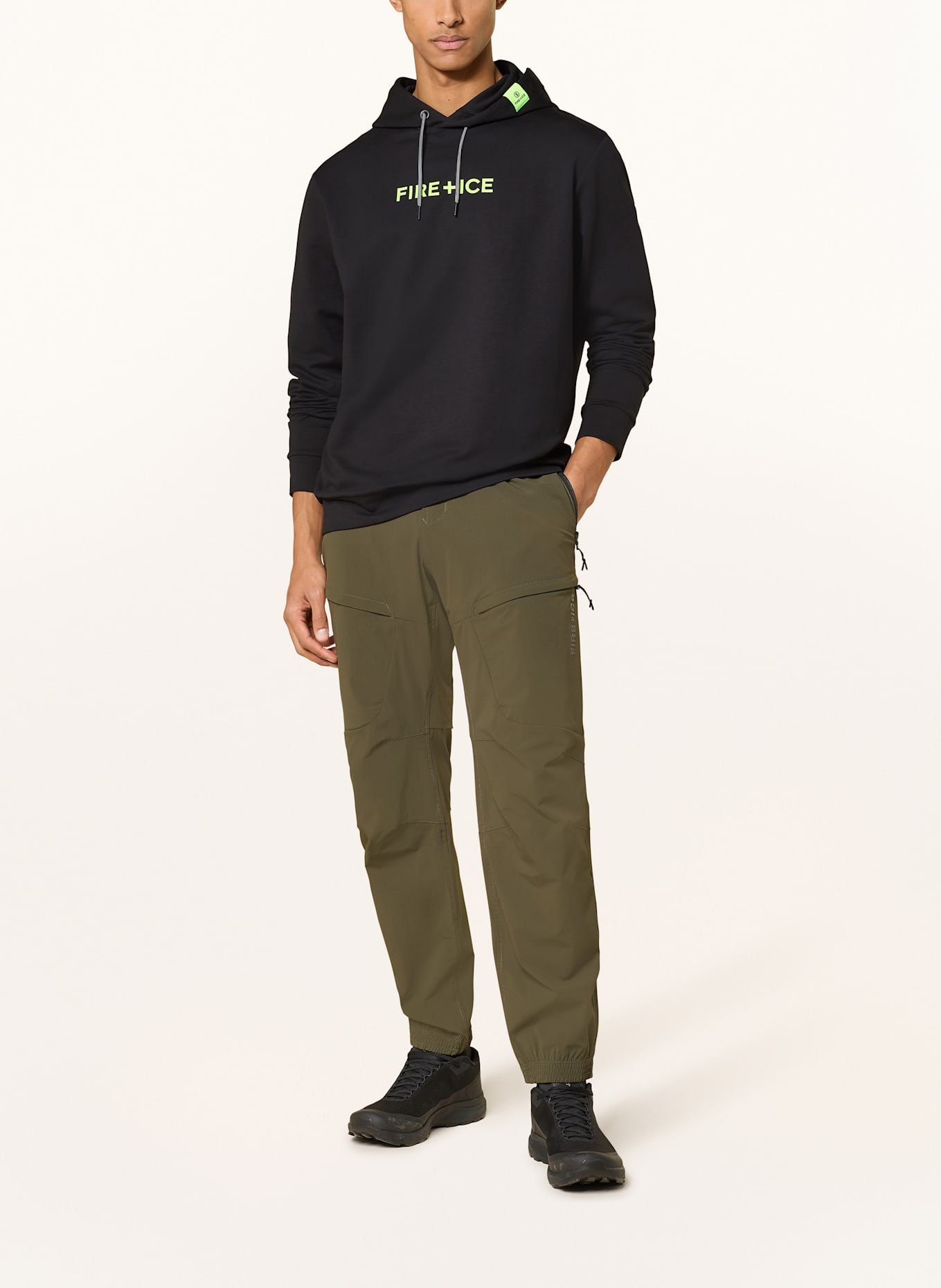 FIRE+ICE Hoodie CADELL: BLACK