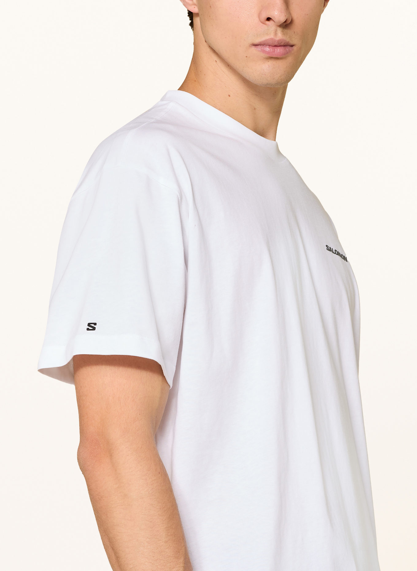 SALOMON Laufshirt CHEST LOGO RX: WEISS