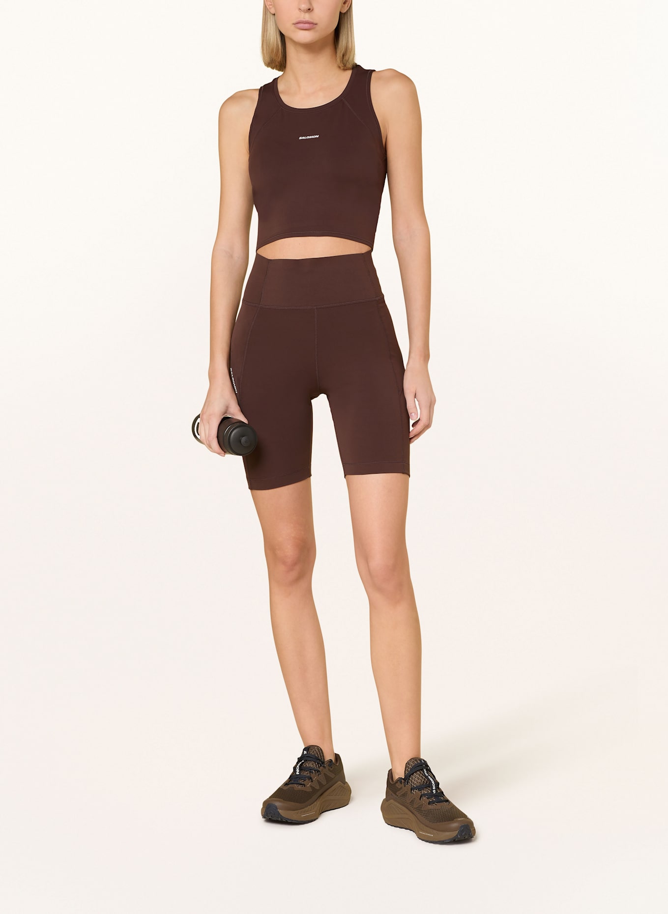 SALOMON Lauf-Tights SHAKEOUT BLISS: DUNKELBRAUN