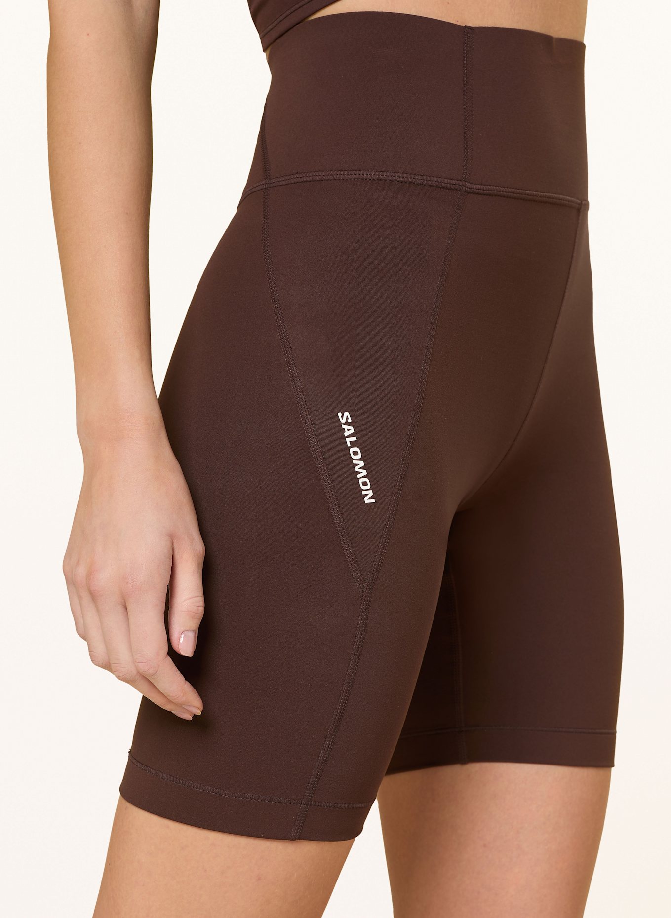 SALOMON Lauf-Tights SHAKEOUT BLISS: DUNKELBRAUN
